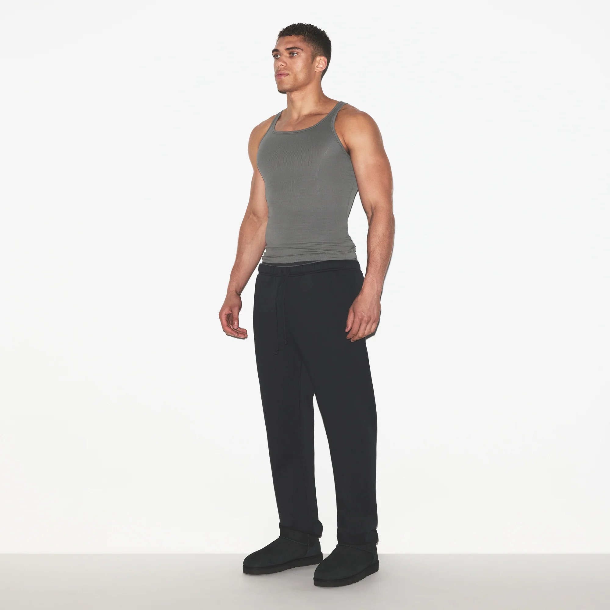 SKIMS COTTON MENS RIB TANK 3-PACK | ECRU RUSSET MULTI