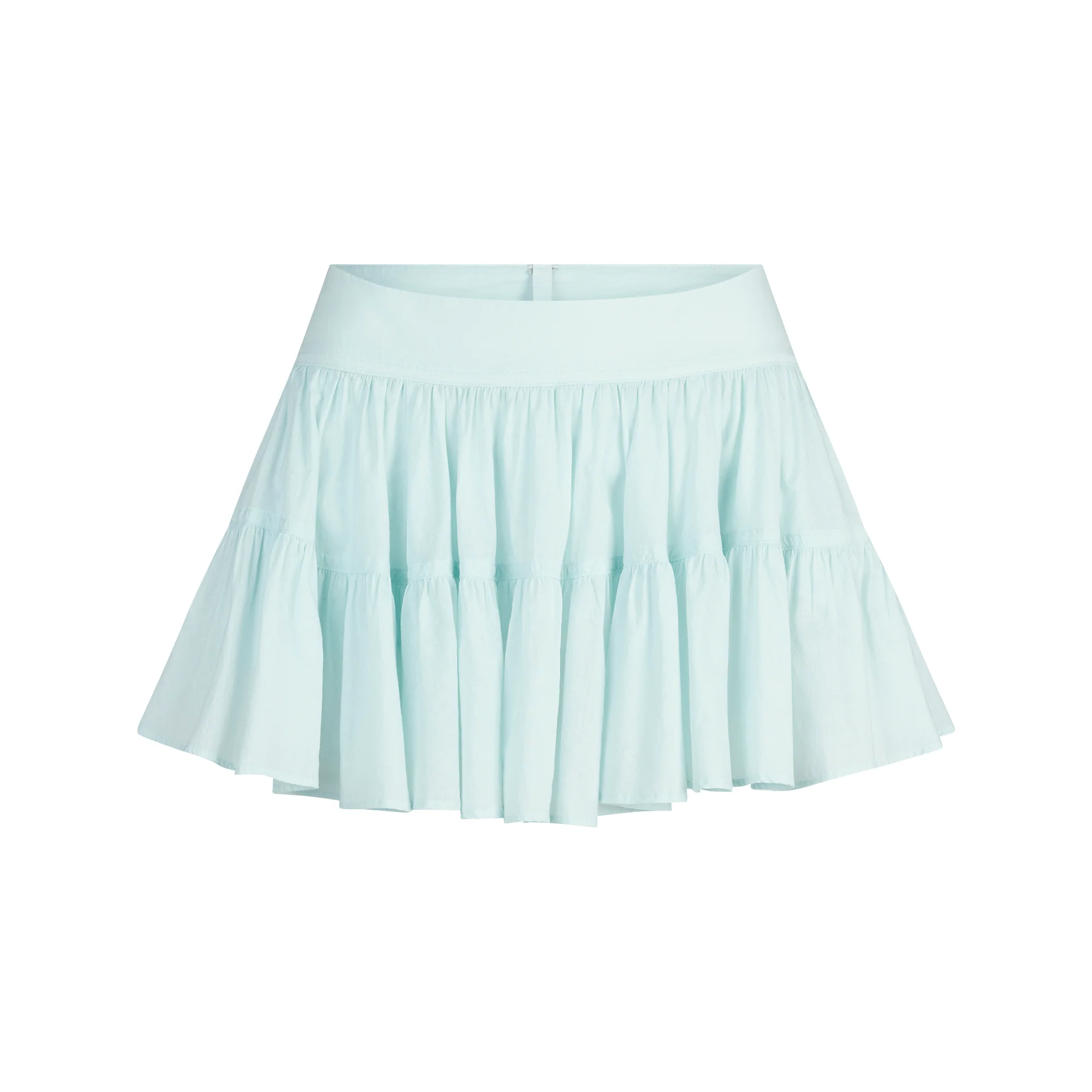 COTTON VOILE MINI SKIRT | FROST