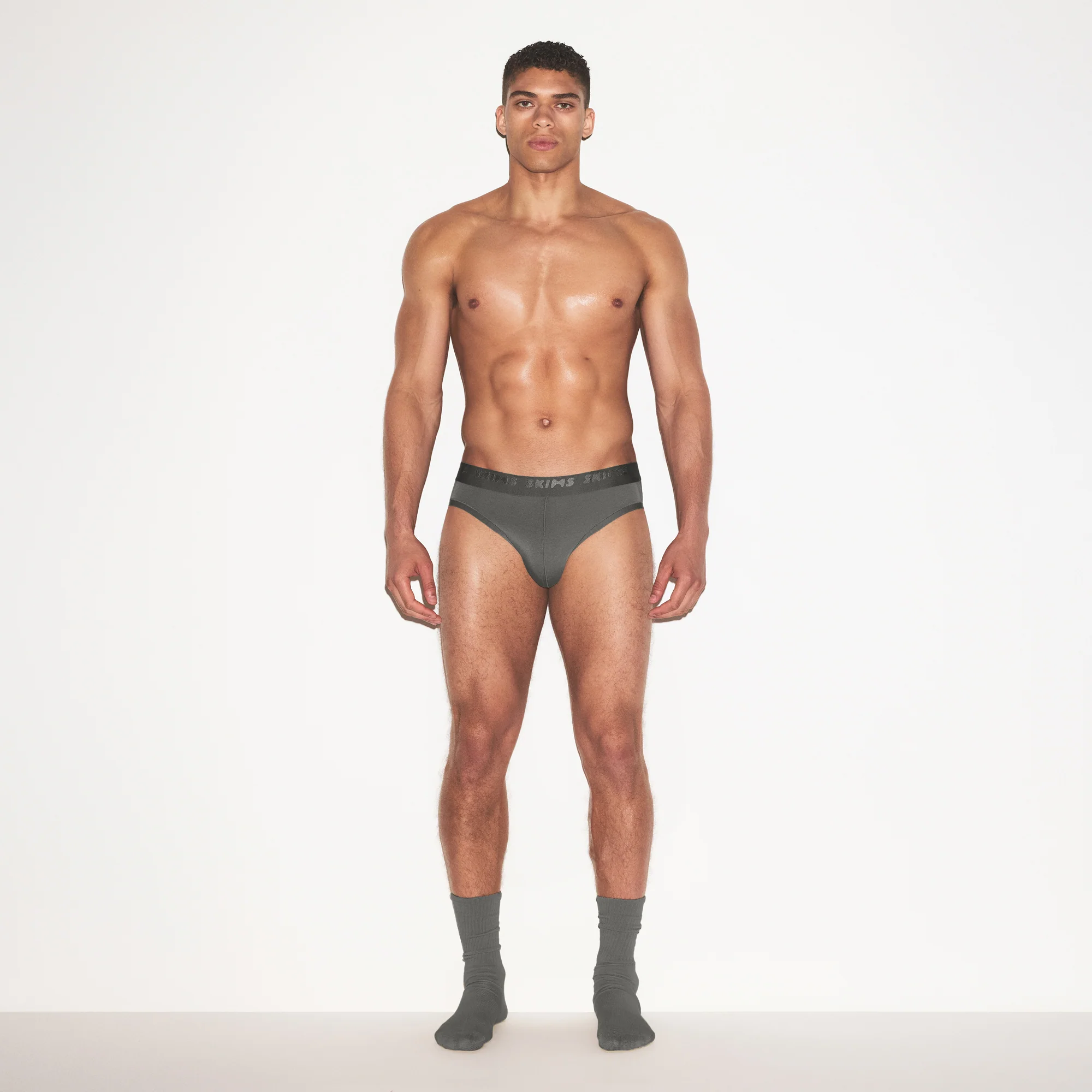 SKIMS STRETCH MENS BRIEF 3-PACK | GUNMETAL MULTI