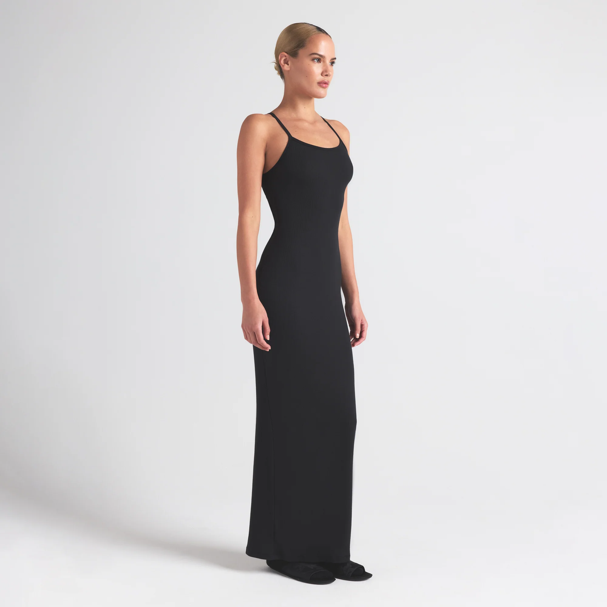 COTTON RIB LONG CAMI DRESS | HARBOR