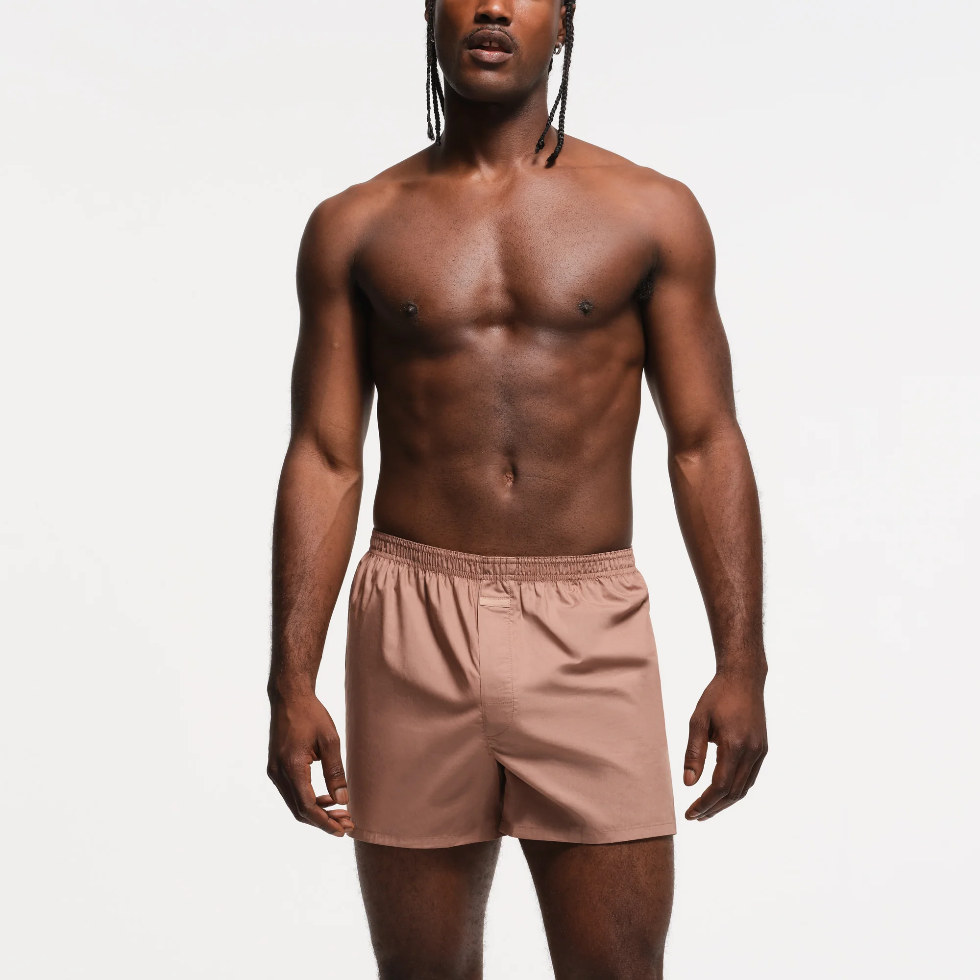 COTTON POPLIN MENS BOXER | PLATINUM FOULARD PRINT