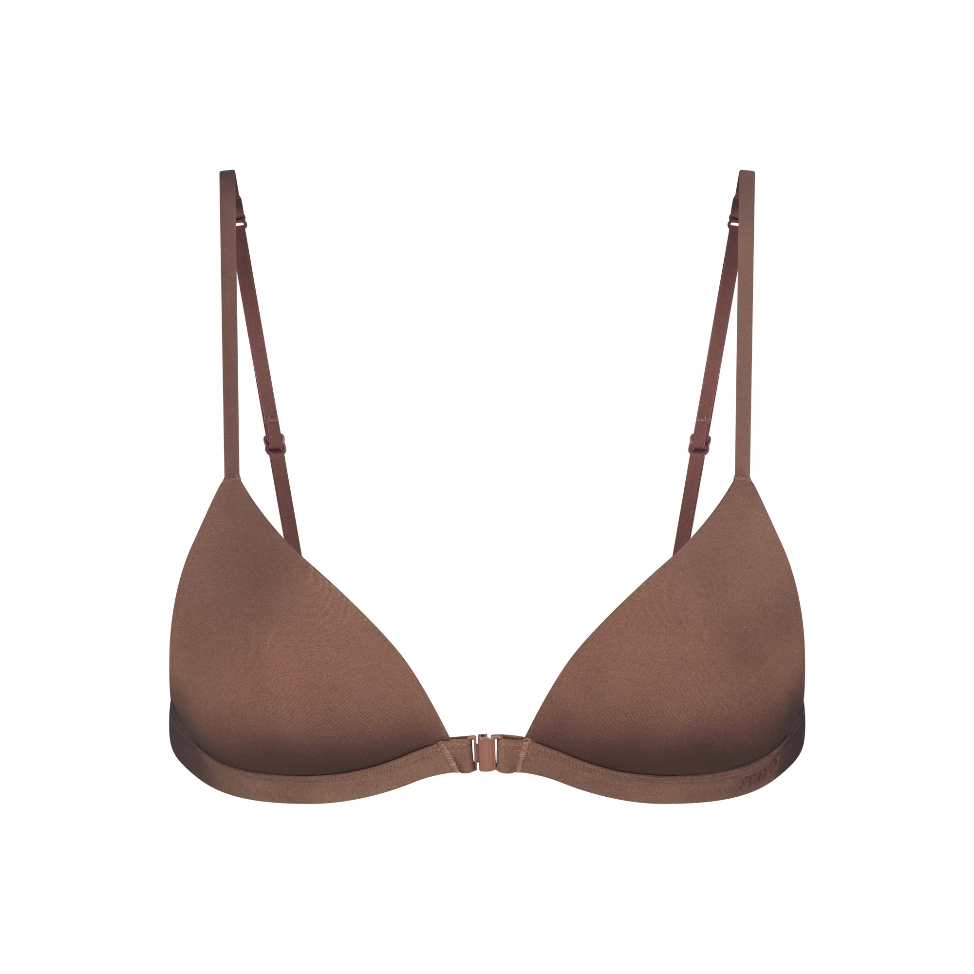WIRELESS FORM TRIANGLE FRONT CLOSE SUPER PUSH-UP BRA | CLAY
