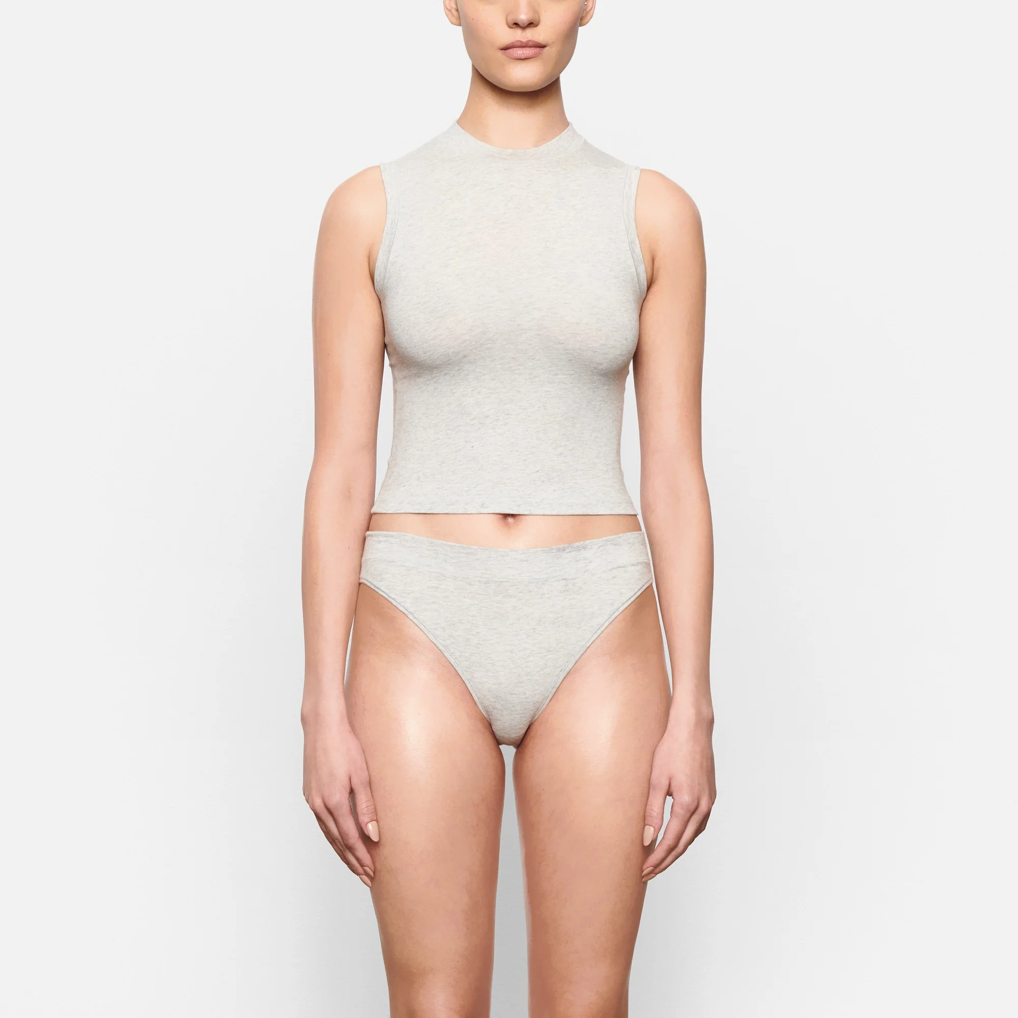 COTTON JERSEY CHEEKY TANGA | SOOT