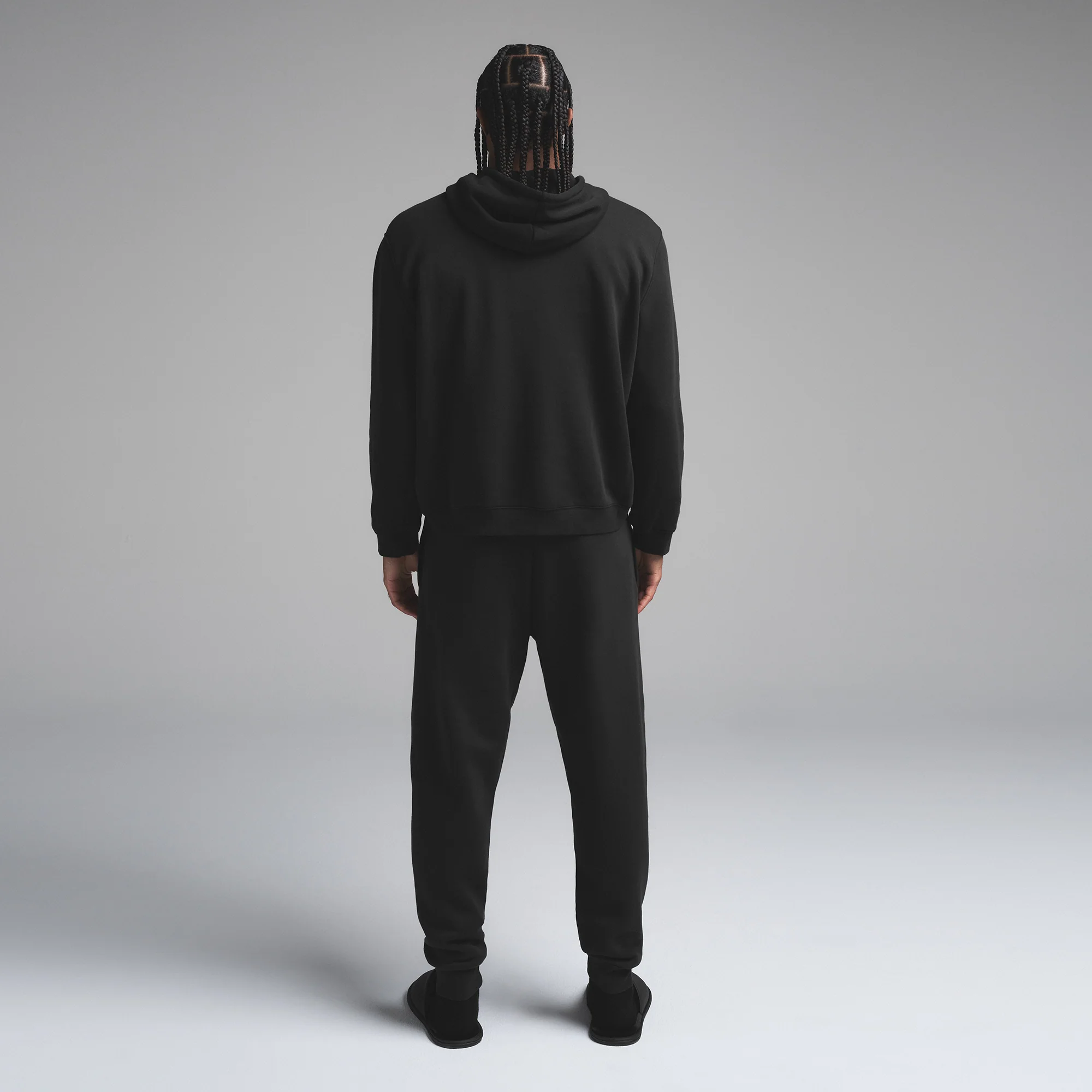 FLEECE LOUNGE MENS CLASSIC HOODIE | WASHED ONYX