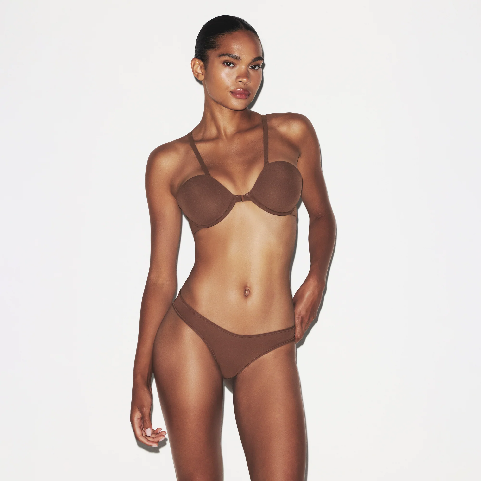 FITS EVERYBODY RACERBACK DEMI BRA | CLAY