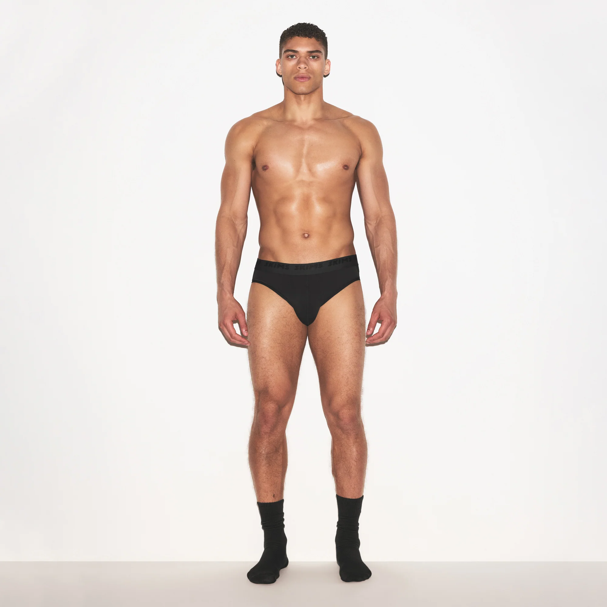 SKIMS STRETCH MENS BRIEF 3-PACK | GUNMETAL MULTI