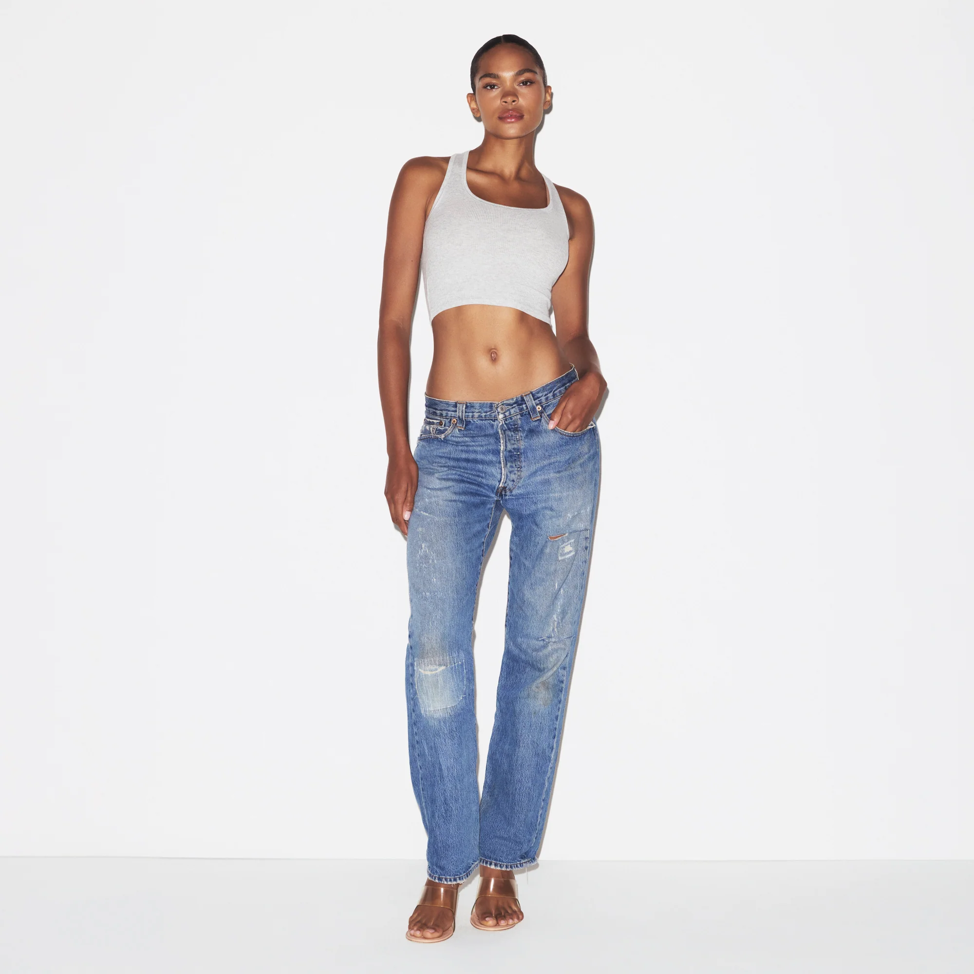 FITS EVERYBODY RACERBACK DEMI BRA | CLAY