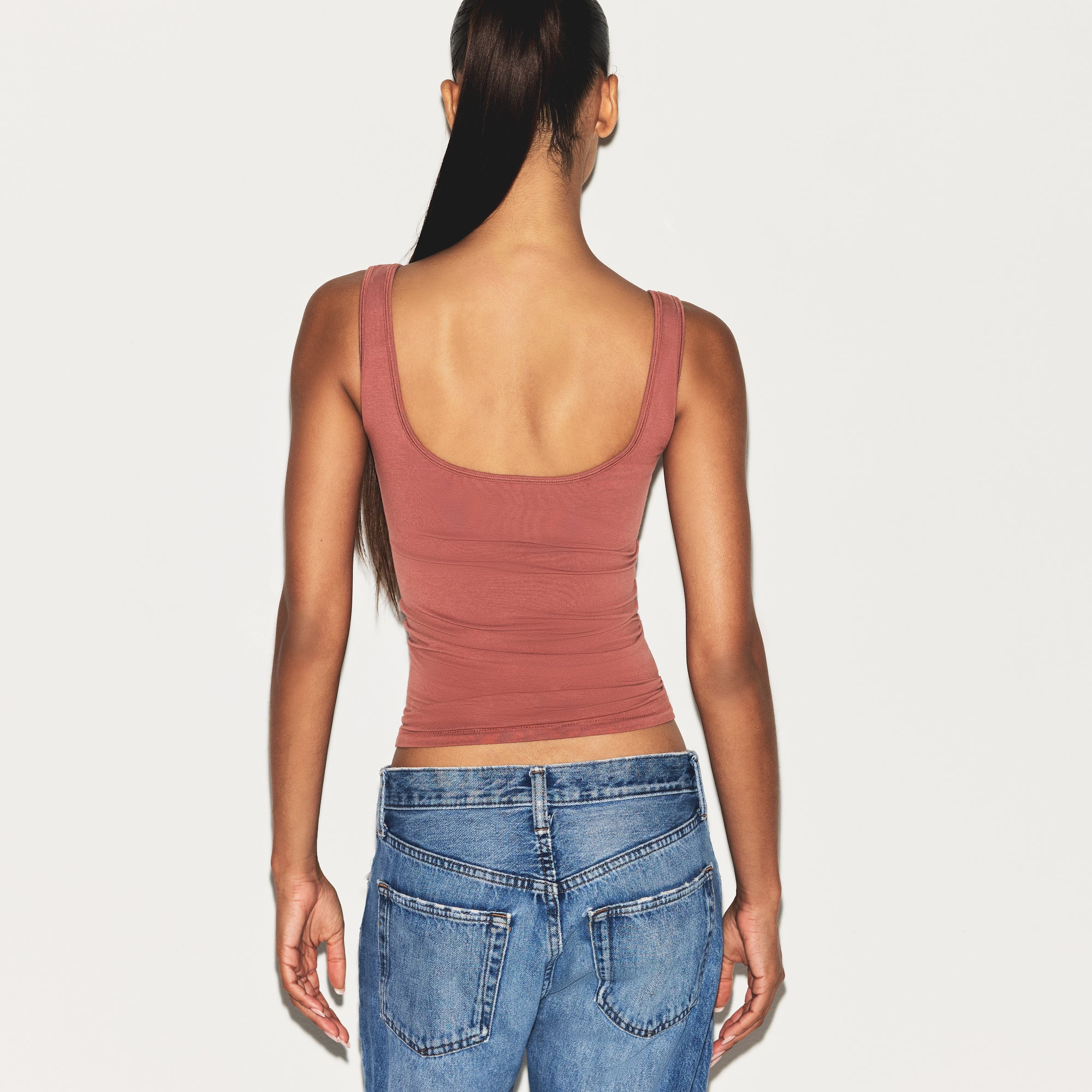 COTTON JERSEY TANK | REDWOOD