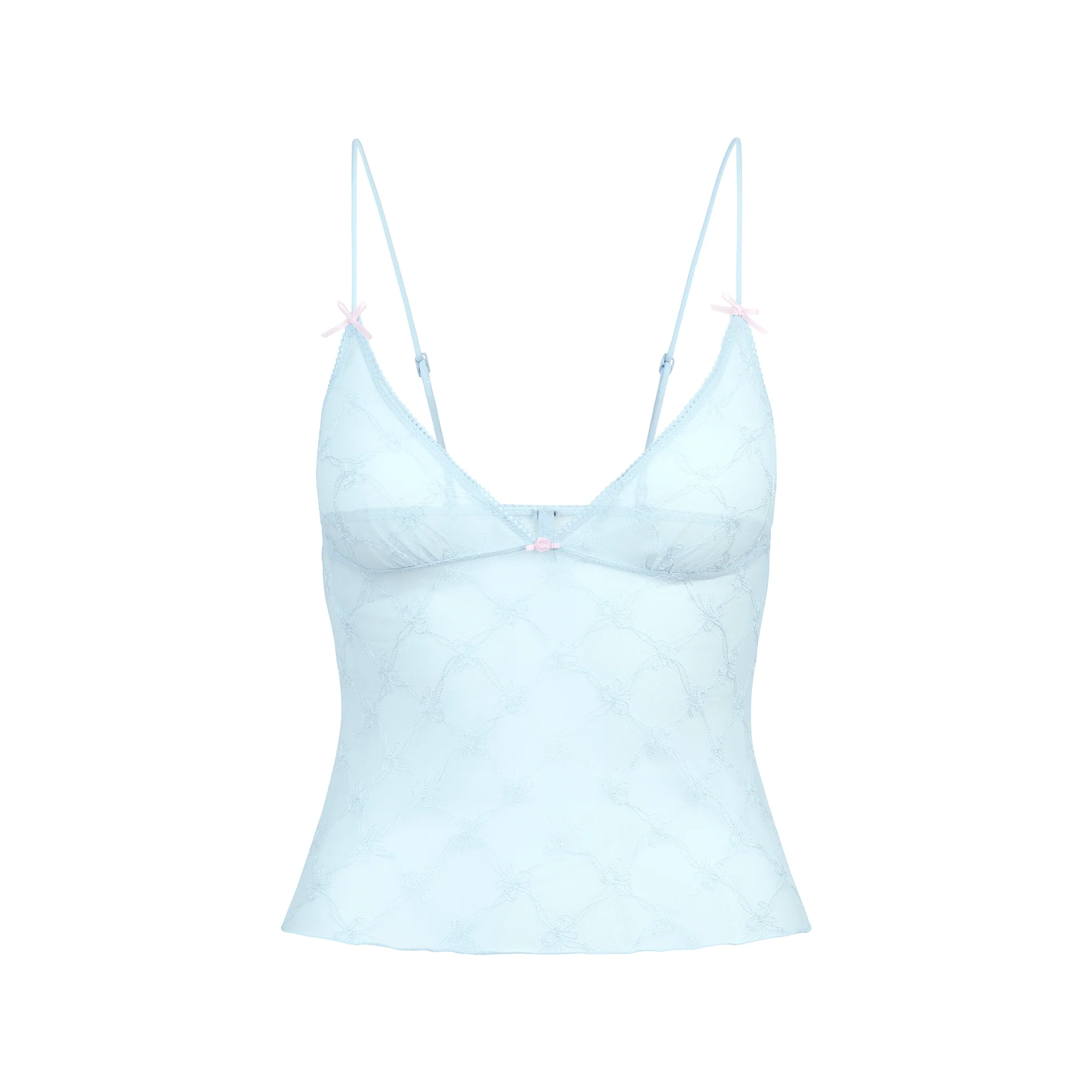 SPRING INTIMATES TRIANGLE CAMI | POWDER BLUE BOW TULLE