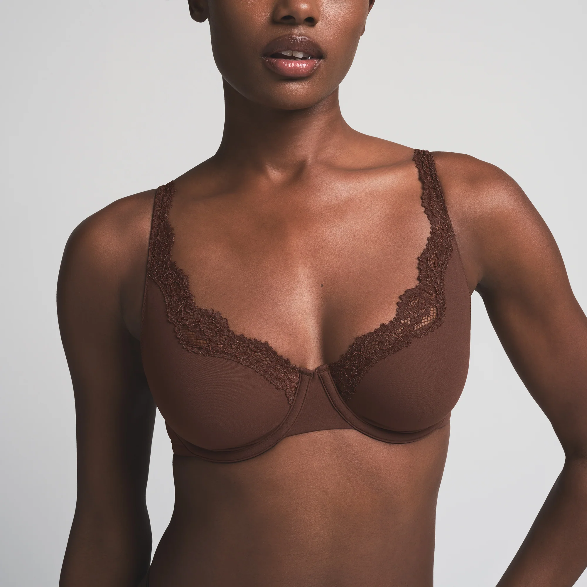 FITS EVERYBODY LACE UNLINED FULL COVERAGE BRA | ONYX