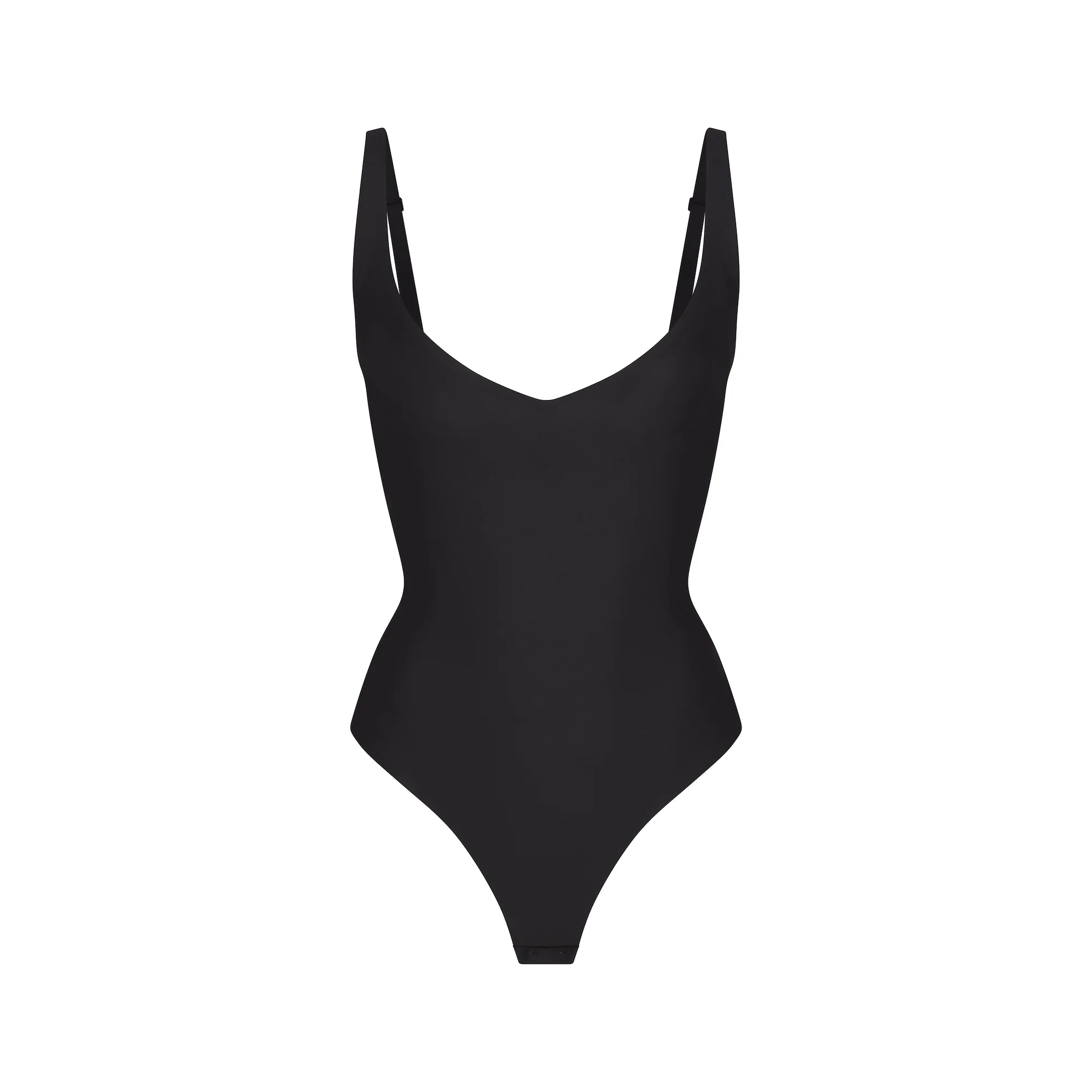 SKIMS BODY CORE SCULPT PLUNGE THONG BODYSUIT | SAND