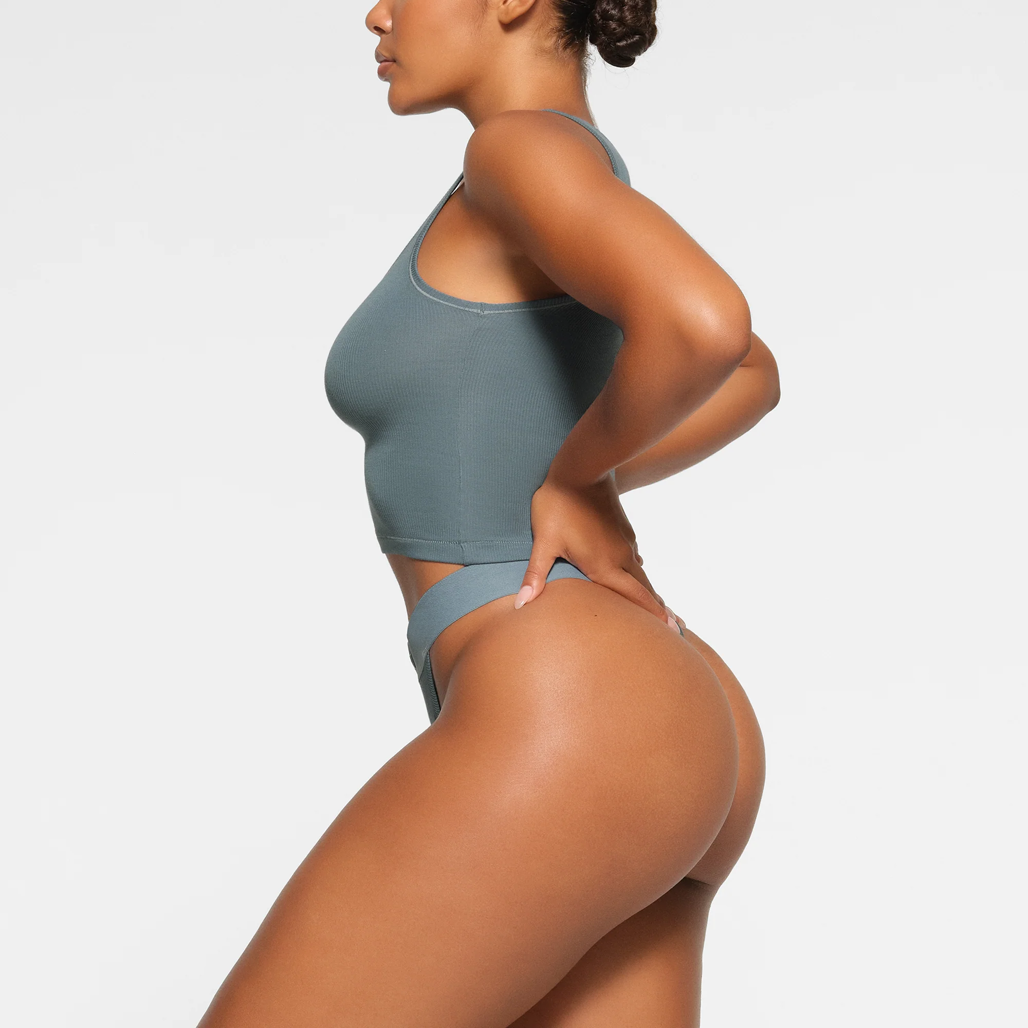 COTTON RIB TANK | LIGHT HEATHER GREY