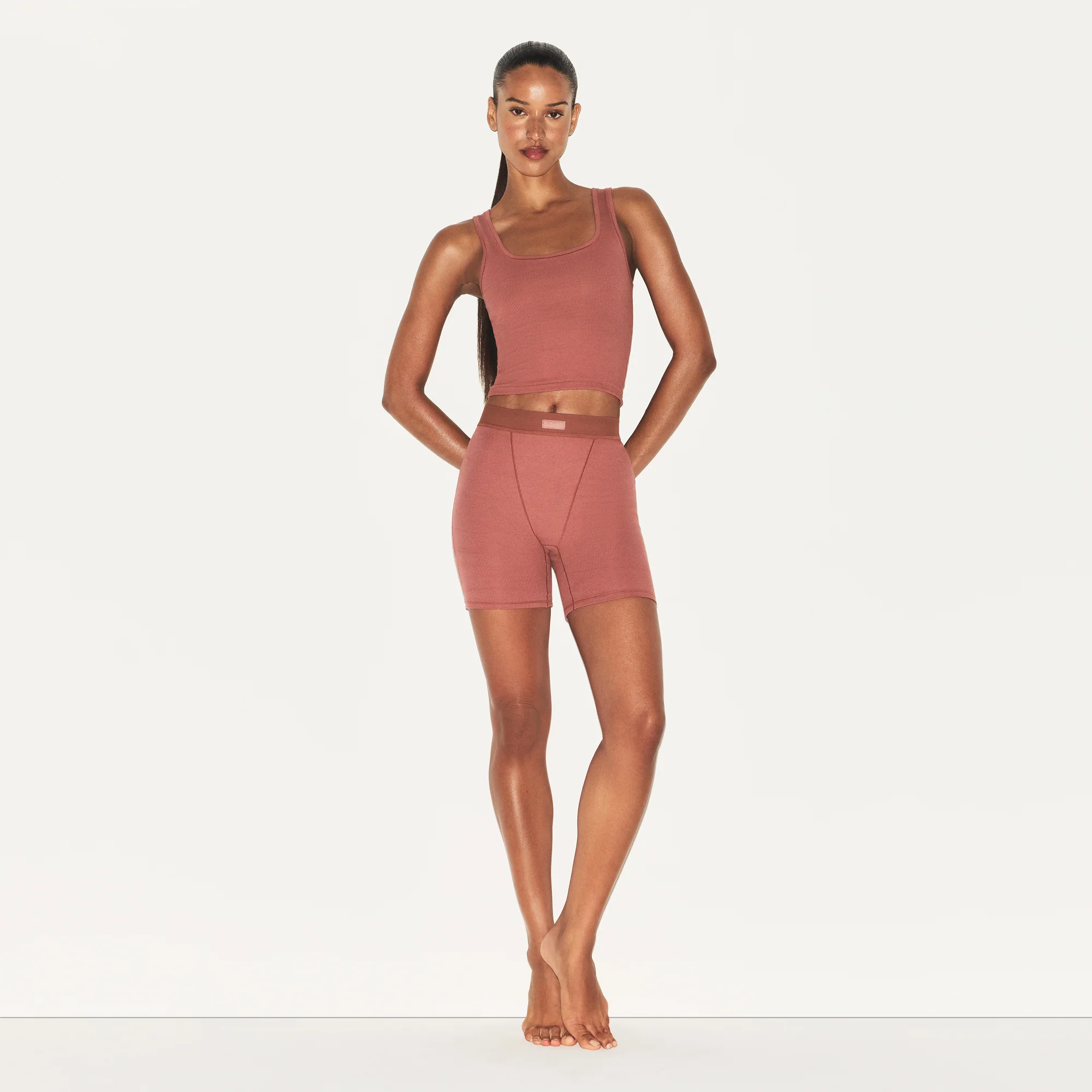 COTTON RIB BOXER | REDWOOD