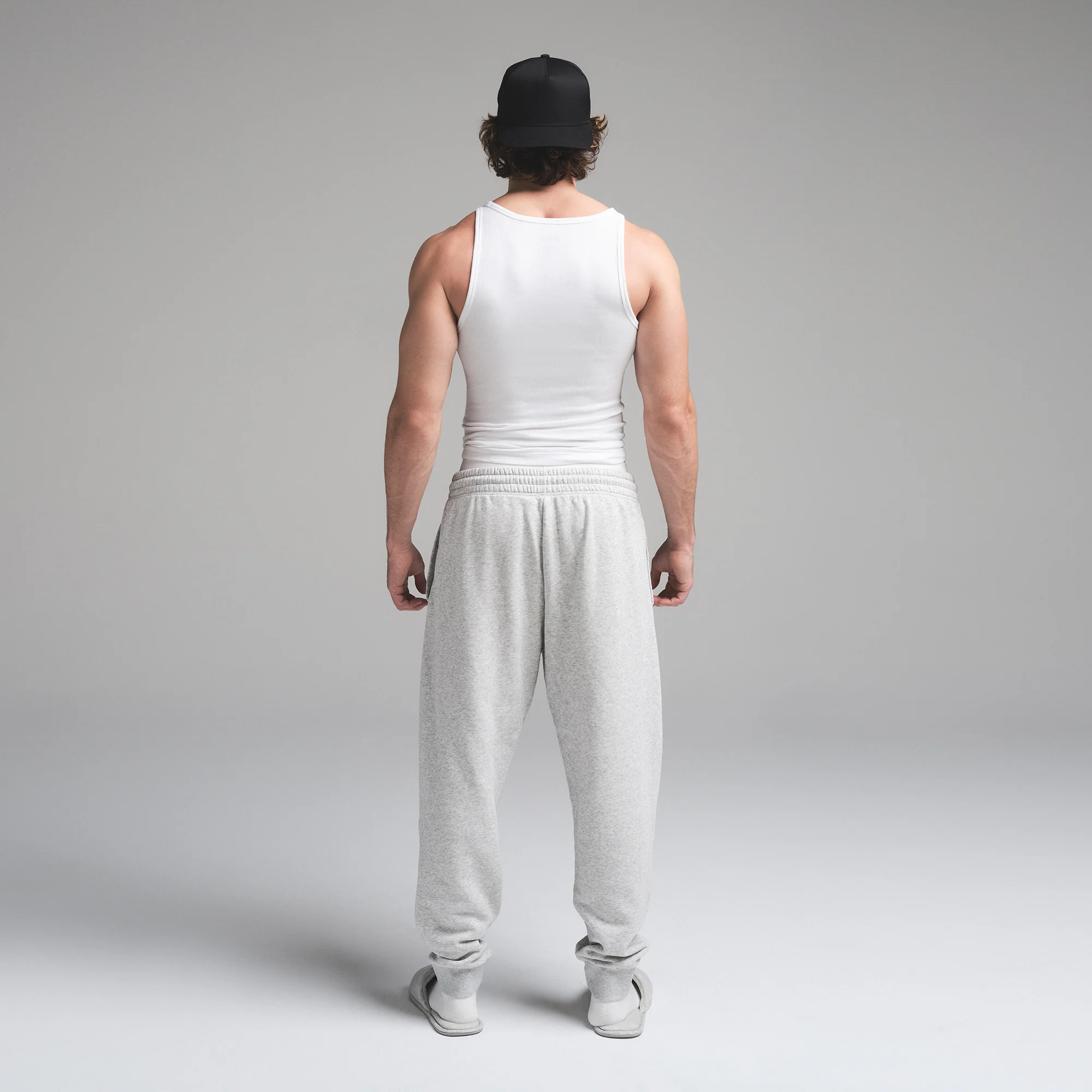 FLEECE LOUNGE MENS TAPERED JOGGER | WASHED ONYX