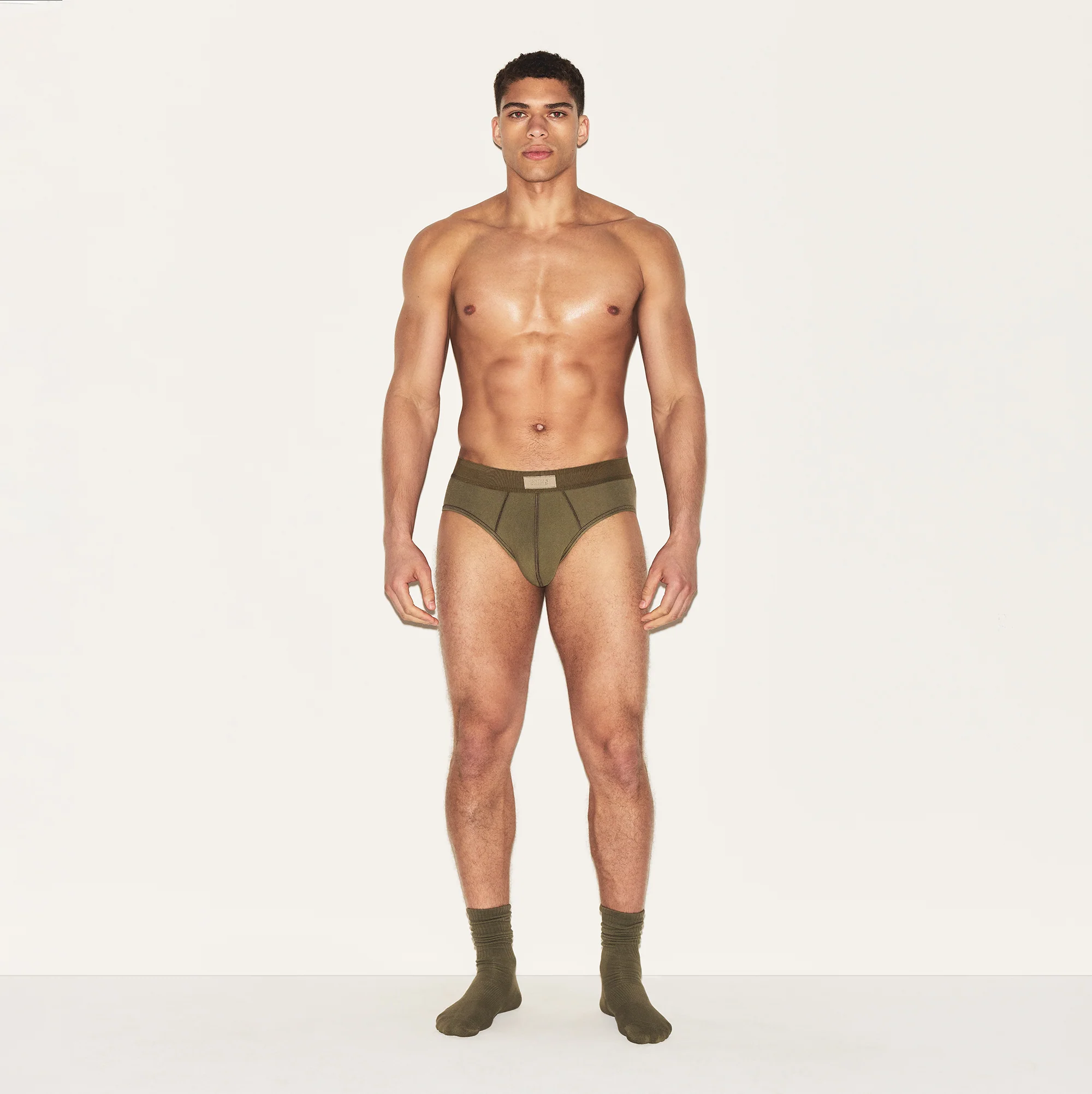 SKIMS COTTON MENS BRIEF | ARMY