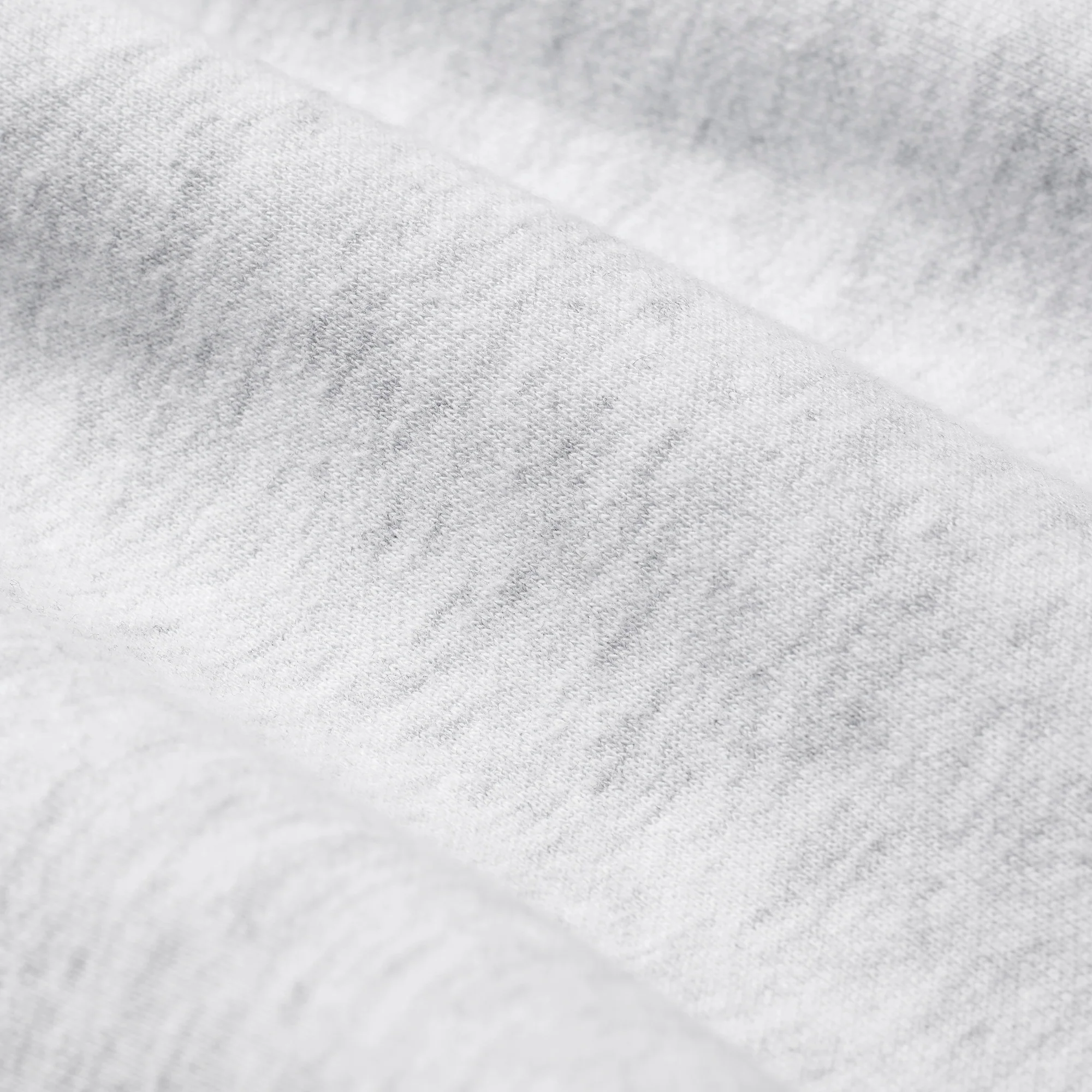 COTTON FLEECE CROPPED ZIP UP HOODIE | LIGHT HEATHER GREY