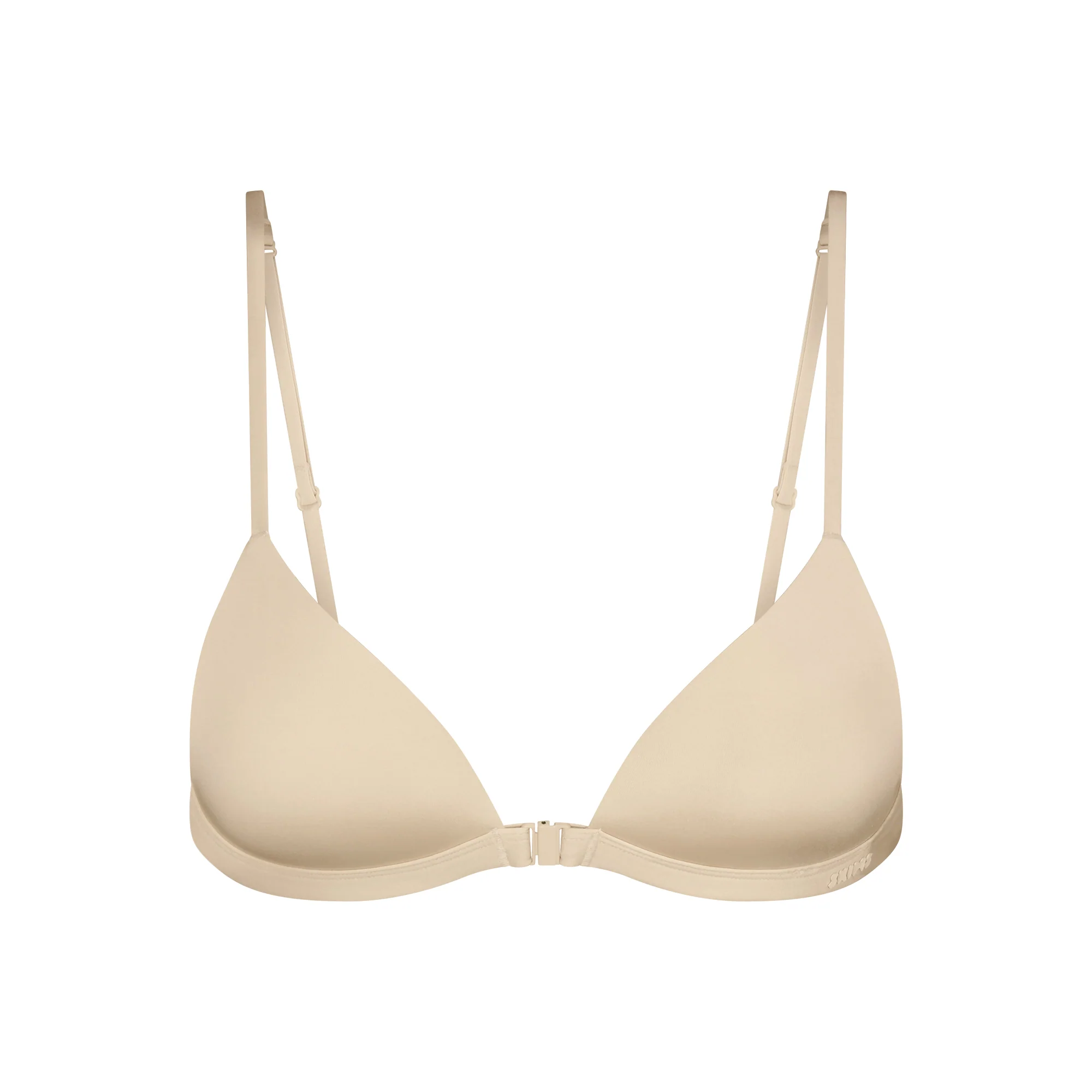 WIRELESS FORM TRIANGLE FRONT CLOSE SUPER PUSH-UP BRA | CLAY