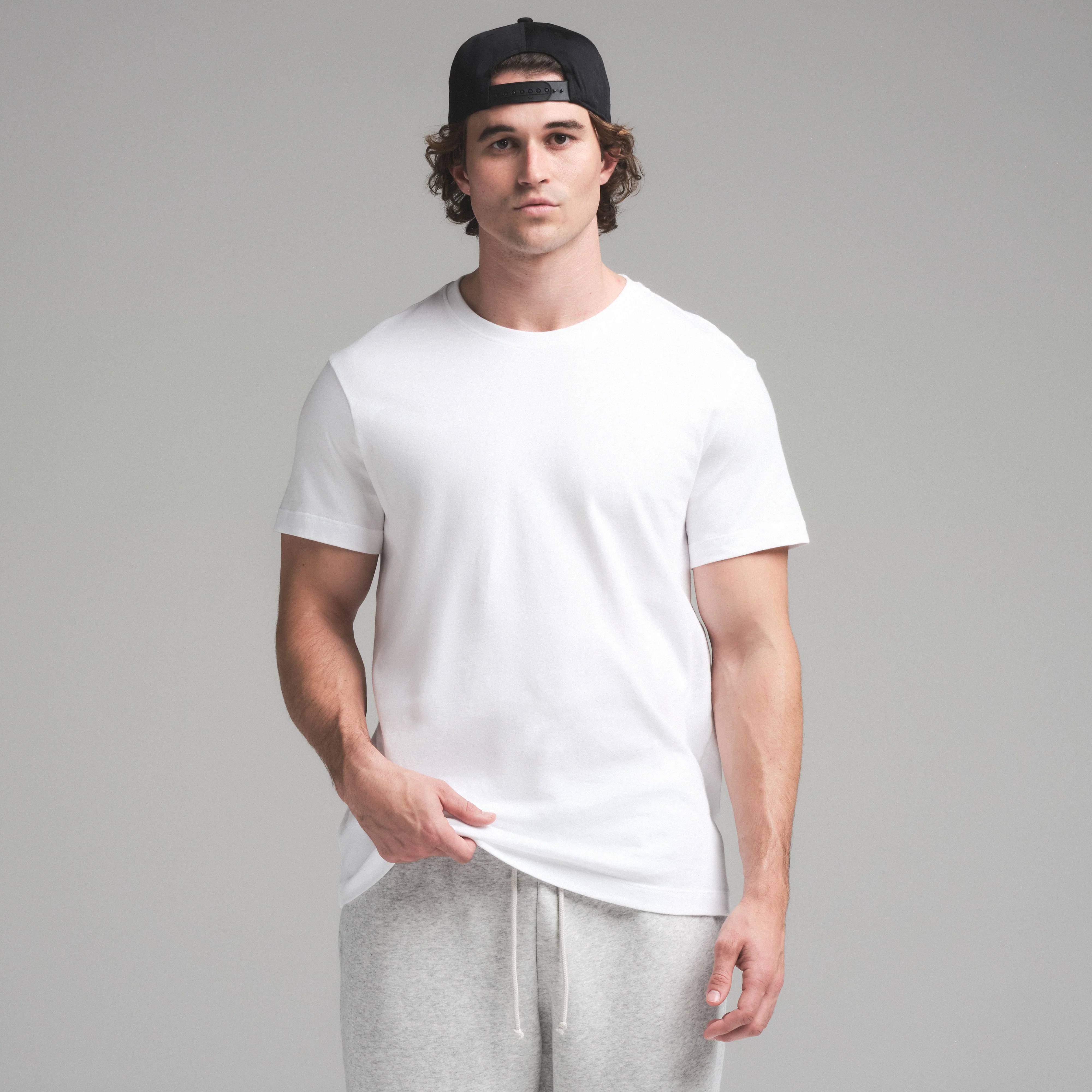 SKIMS COTTON MENS CLASSIC T-SHIRT | CHALK