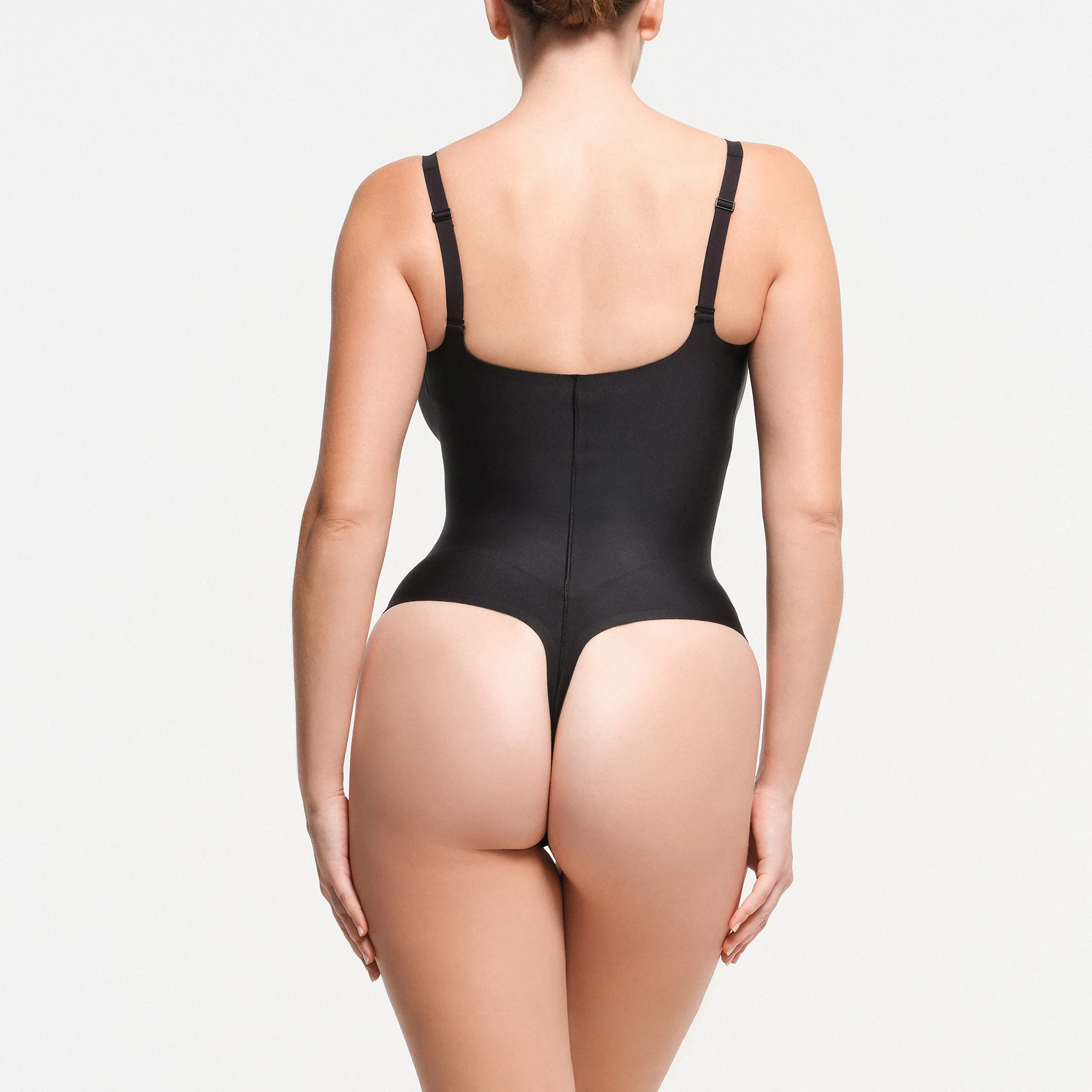 SKIMS BODY CORE SCULPT PLUNGE THONG BODYSUIT | SAND