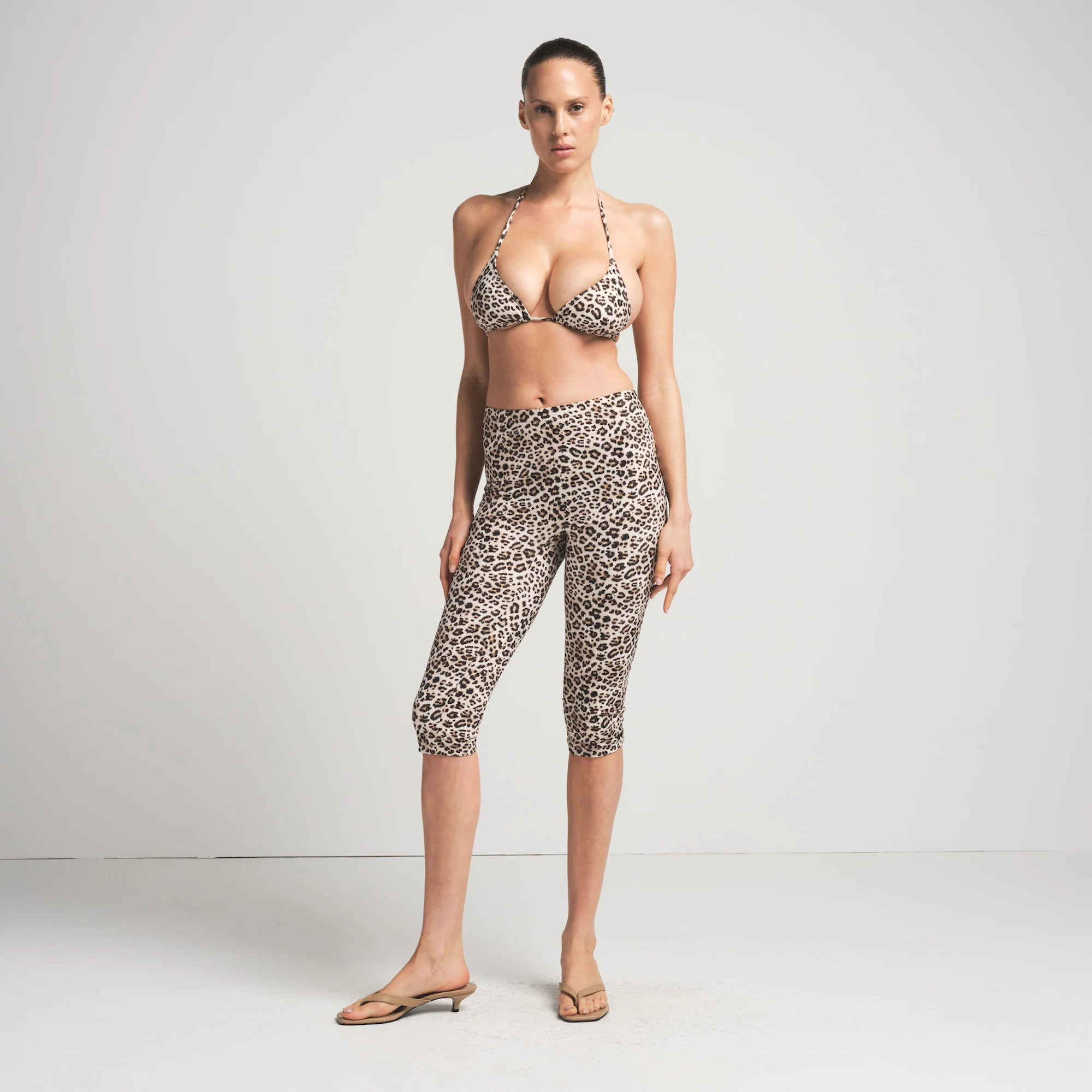 SIGNATURE SWIM CAPRI | CHAMPAGNE LEOPARD PRINT