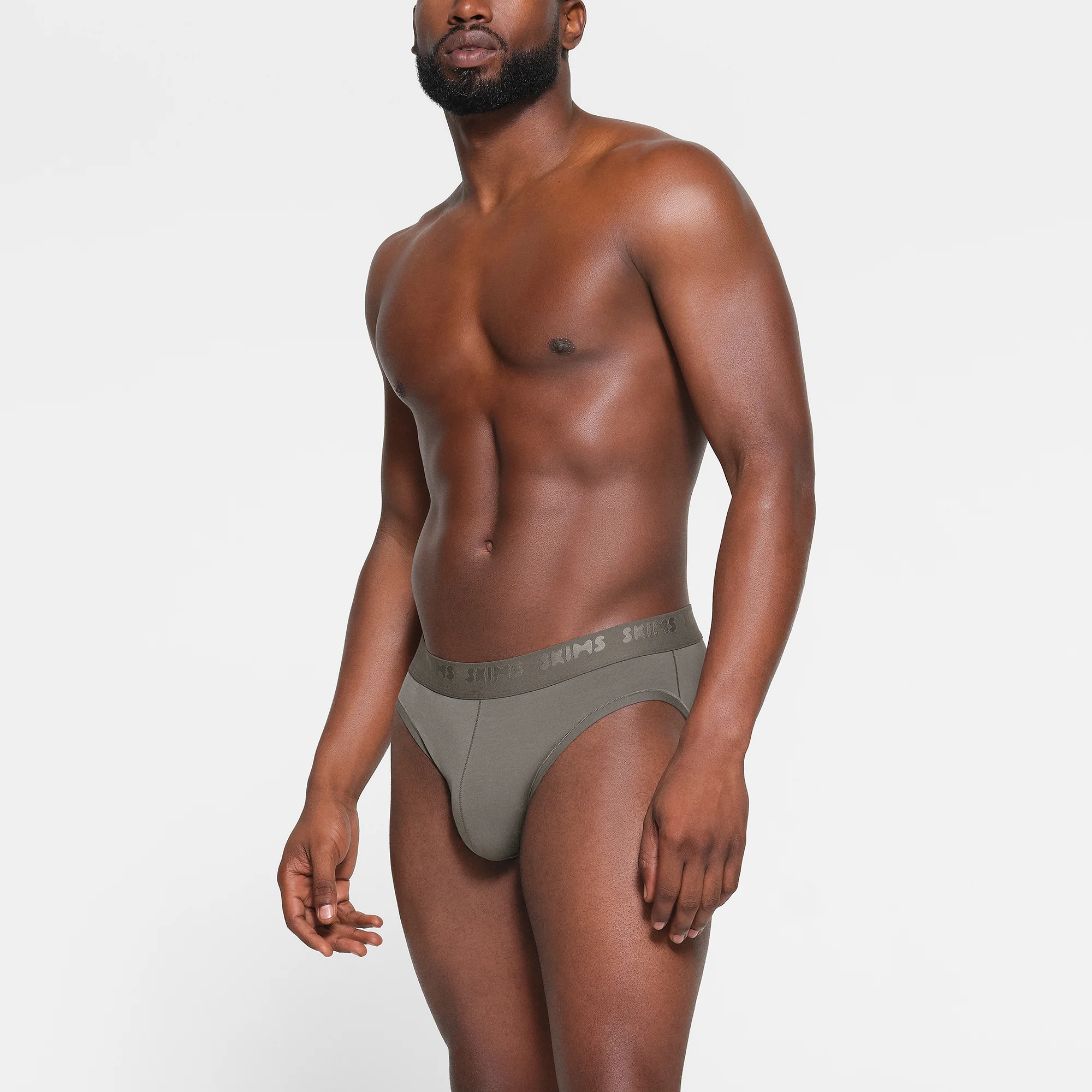 SKIMS STRETCH MENS BRIEF | OBSIDIAN