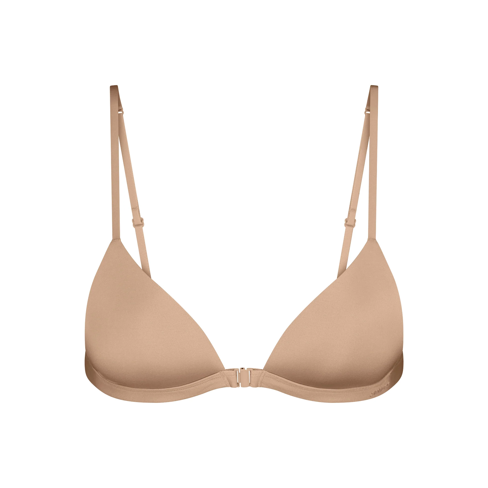 WIRELESS FORM TRIANGLE FRONT CLOSE SUPER PUSH-UP BRA | CLAY