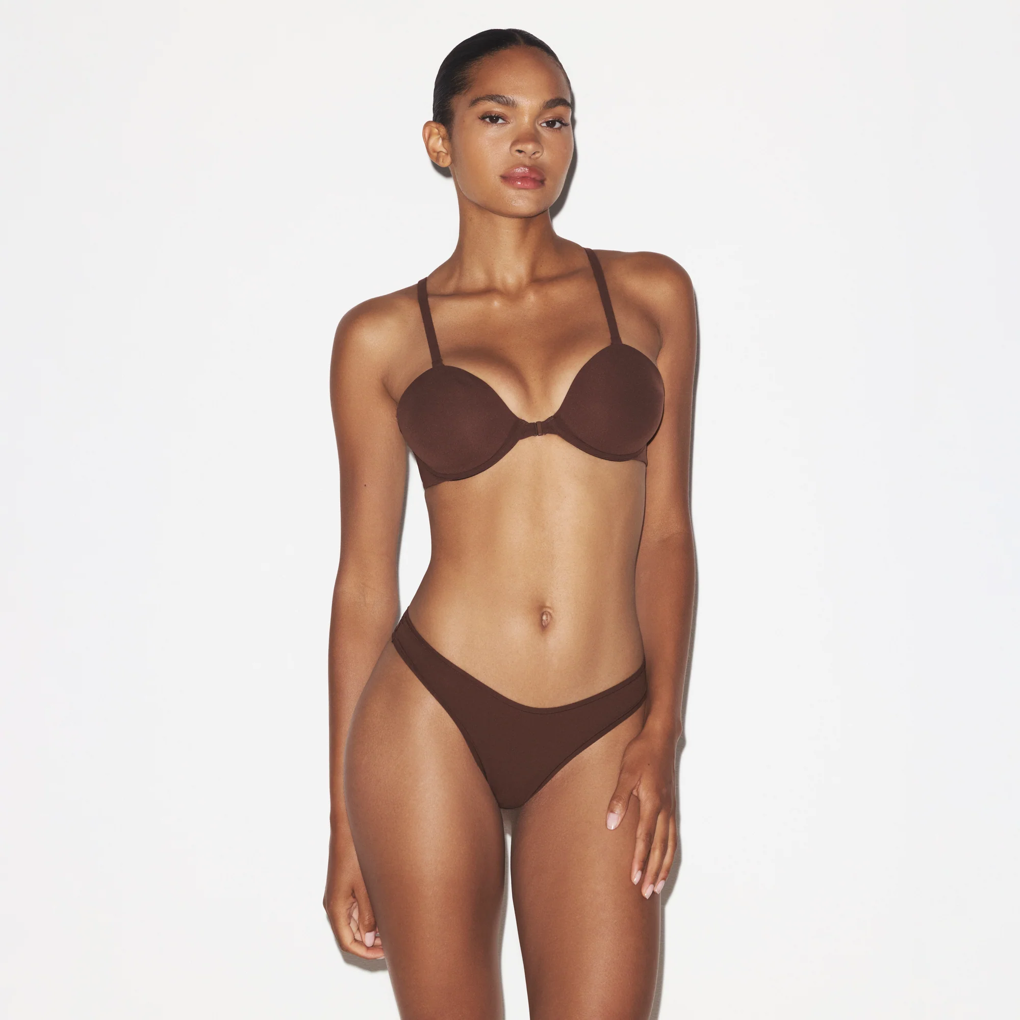 FITS EVERYBODY RACERBACK DEMI BRA | CLAY