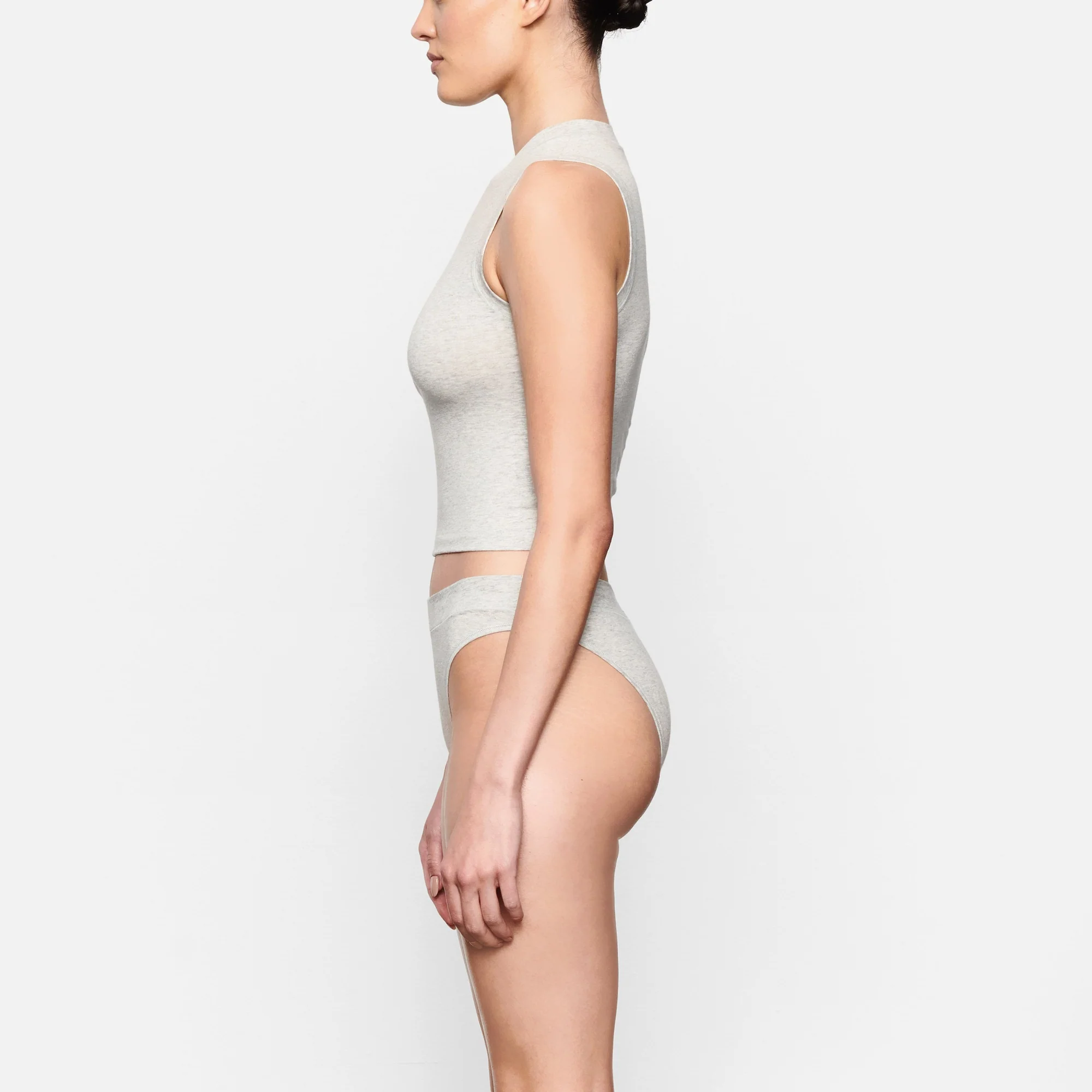 COTTON JERSEY CHEEKY TANGA | SOOT