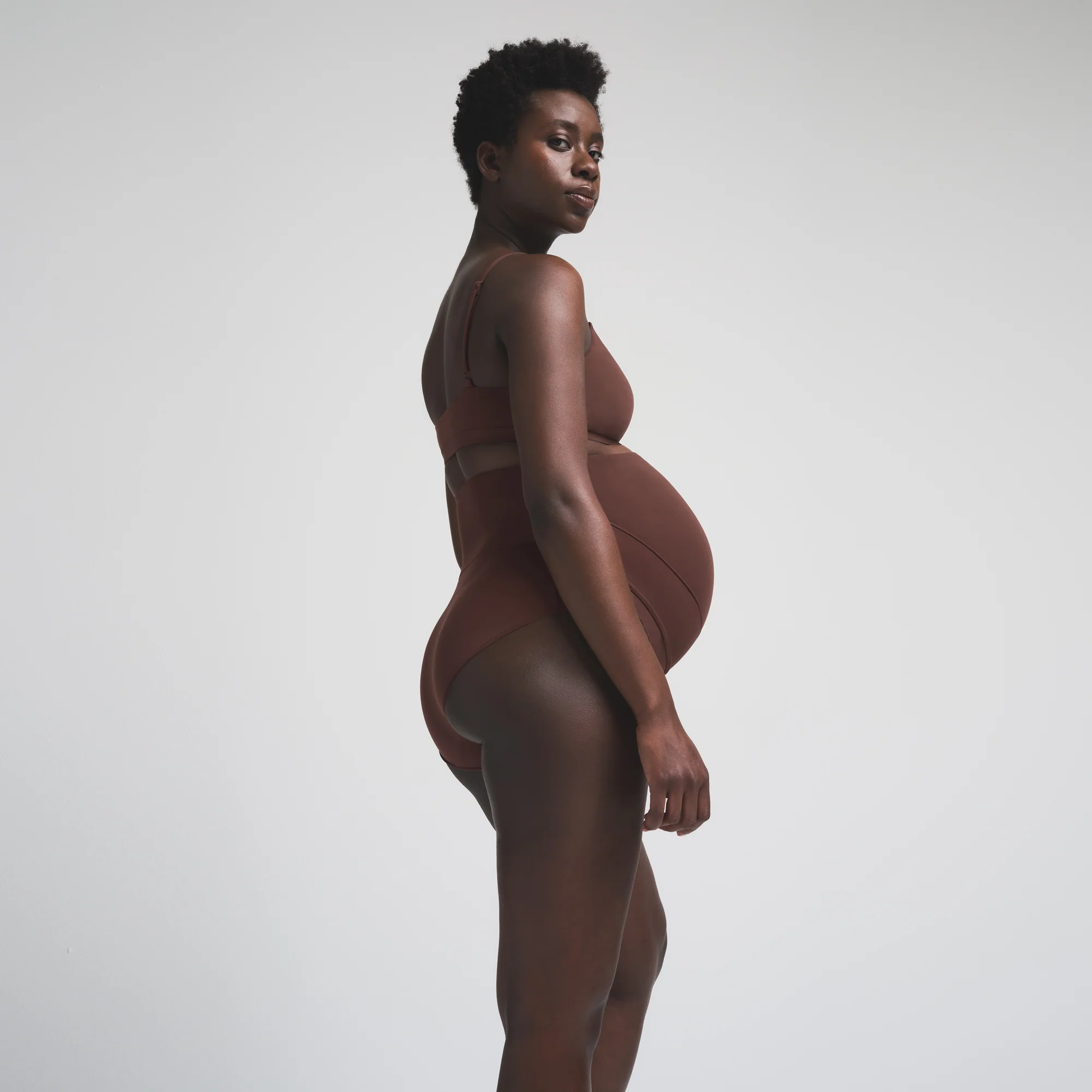 FITS EVERYBODY MATERNITY BANDED HIGH-WAISTED BRIEF | ONYX