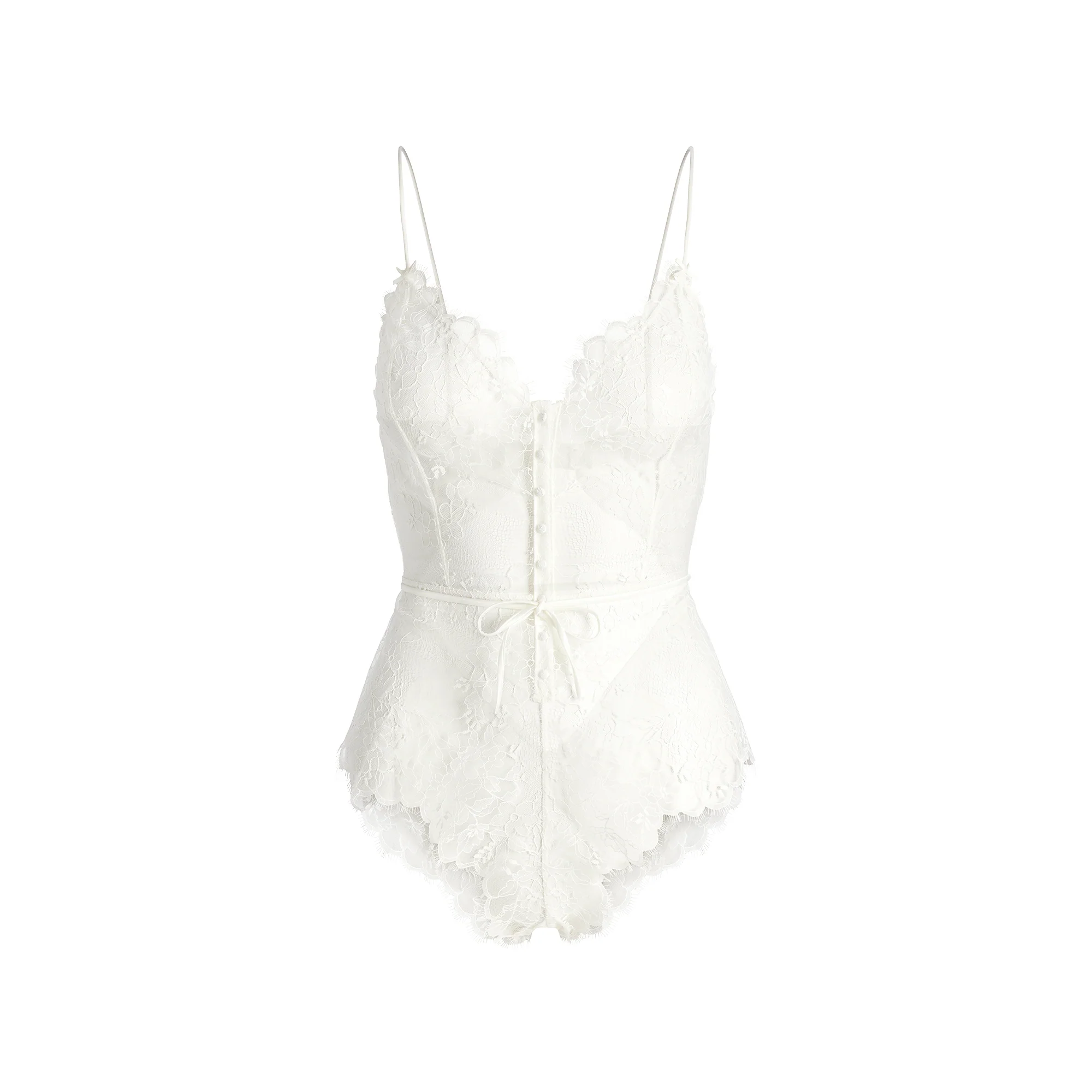 ULTRA FINE LACE TEDDY | MARBLE
