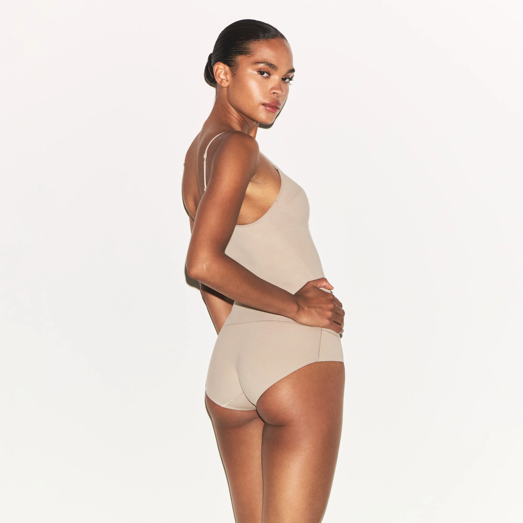 COTTON SHAPEWEAR HIGH-WAISTED BRIEF | LINEN