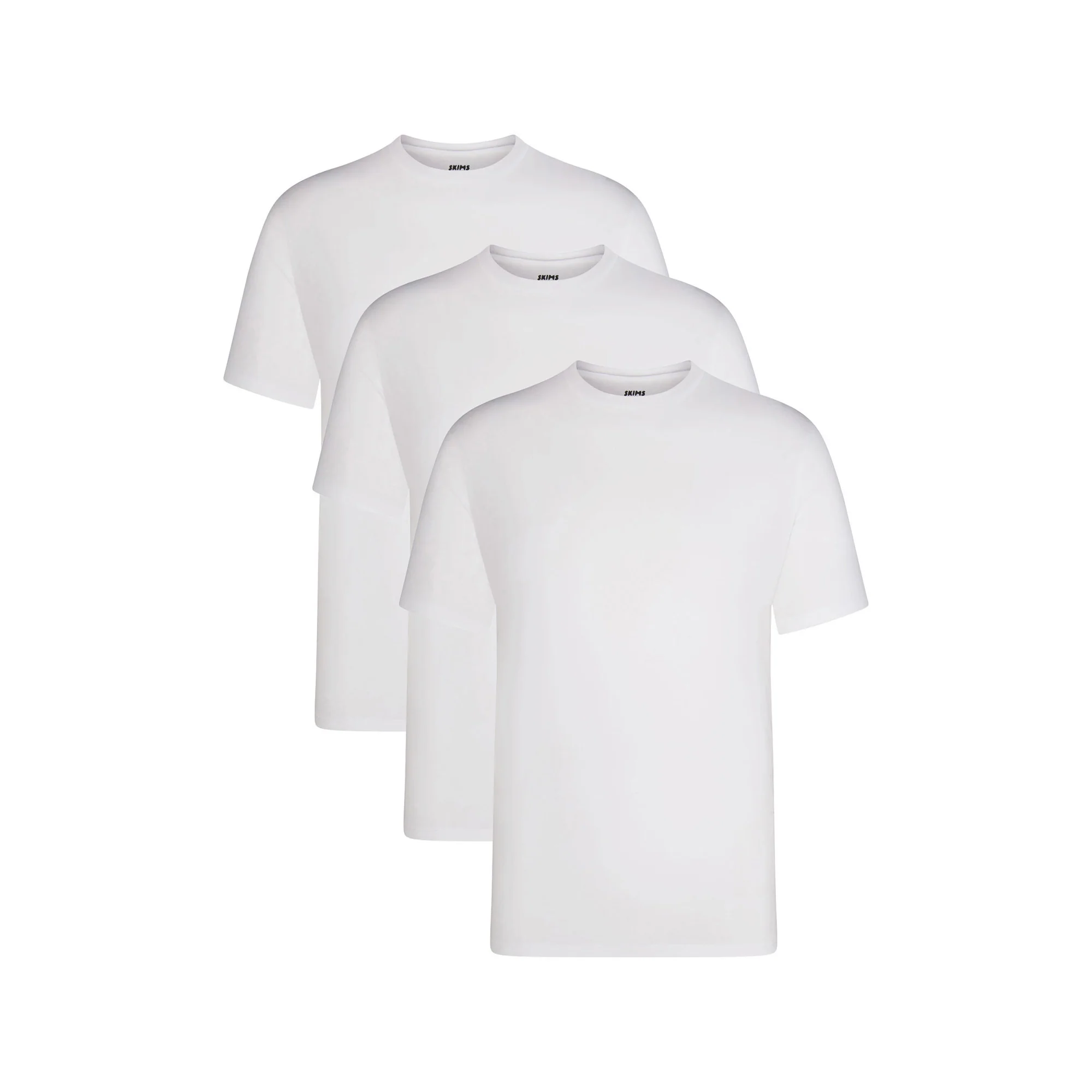 SKIMS BASICS MENS LIGHTWEIGHT T-SHIRT 3-PACK | CHALK