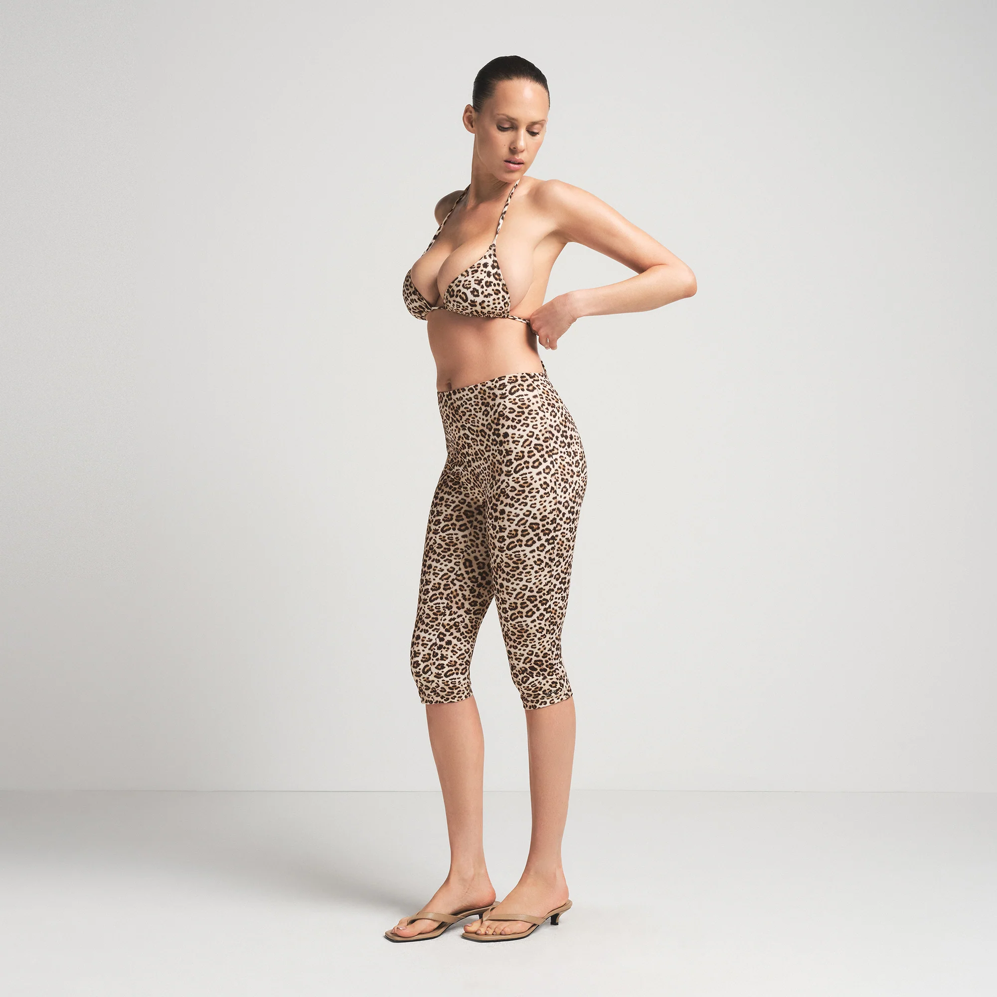 SIGNATURE SWIM CAPRI | CHAMPAGNE LEOPARD PRINT