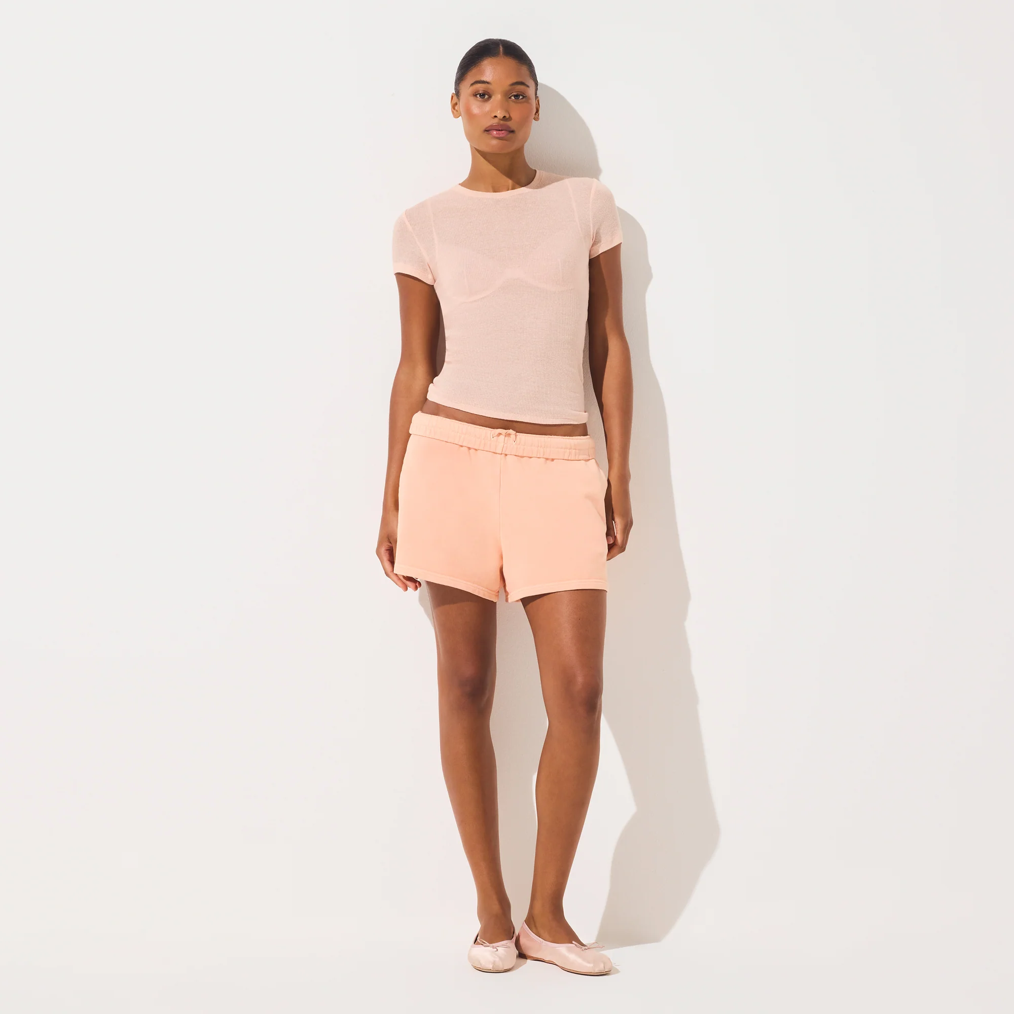 SHEER RIB T-SHIRT | VILLA