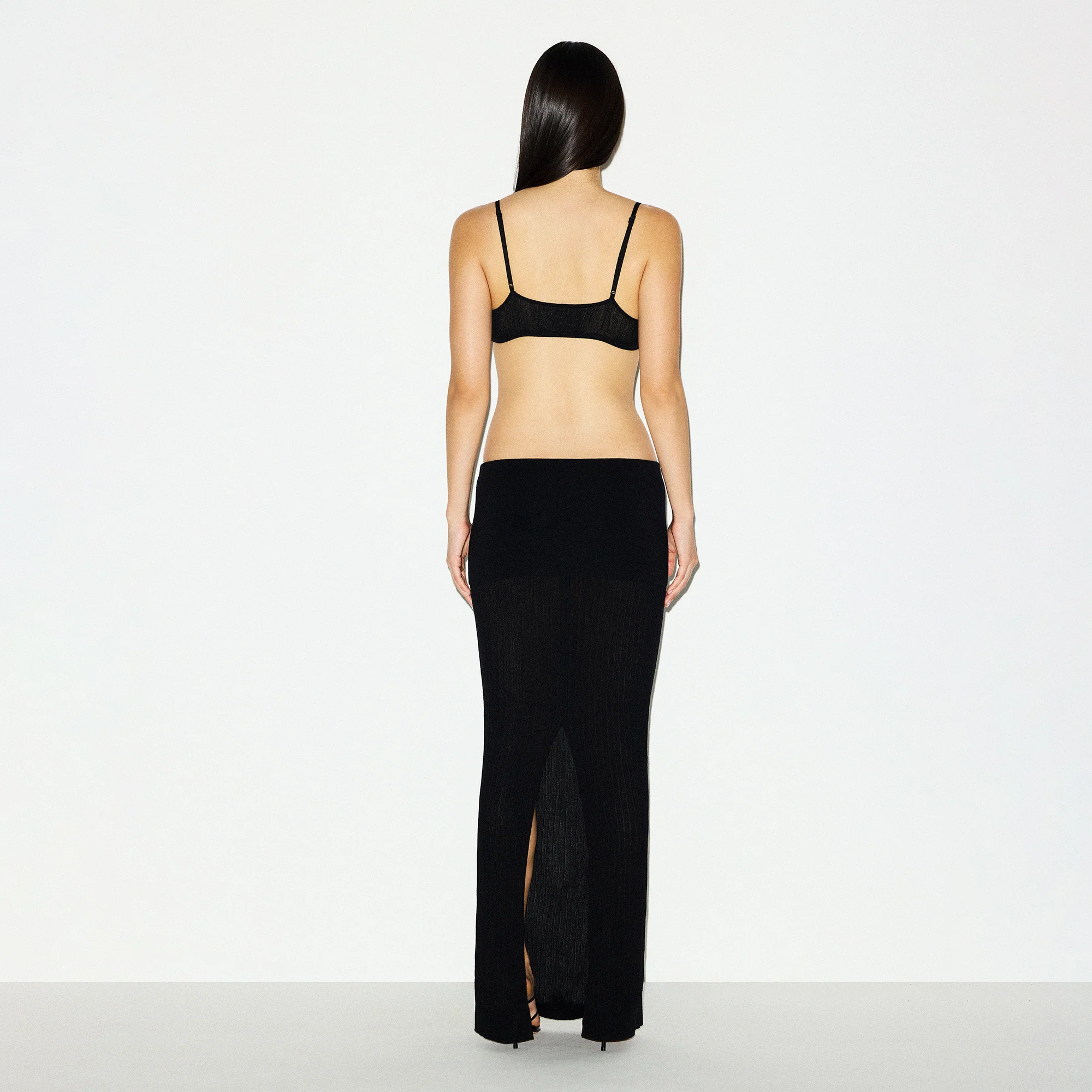 SHEER KNIT BRALETTE | ONYX