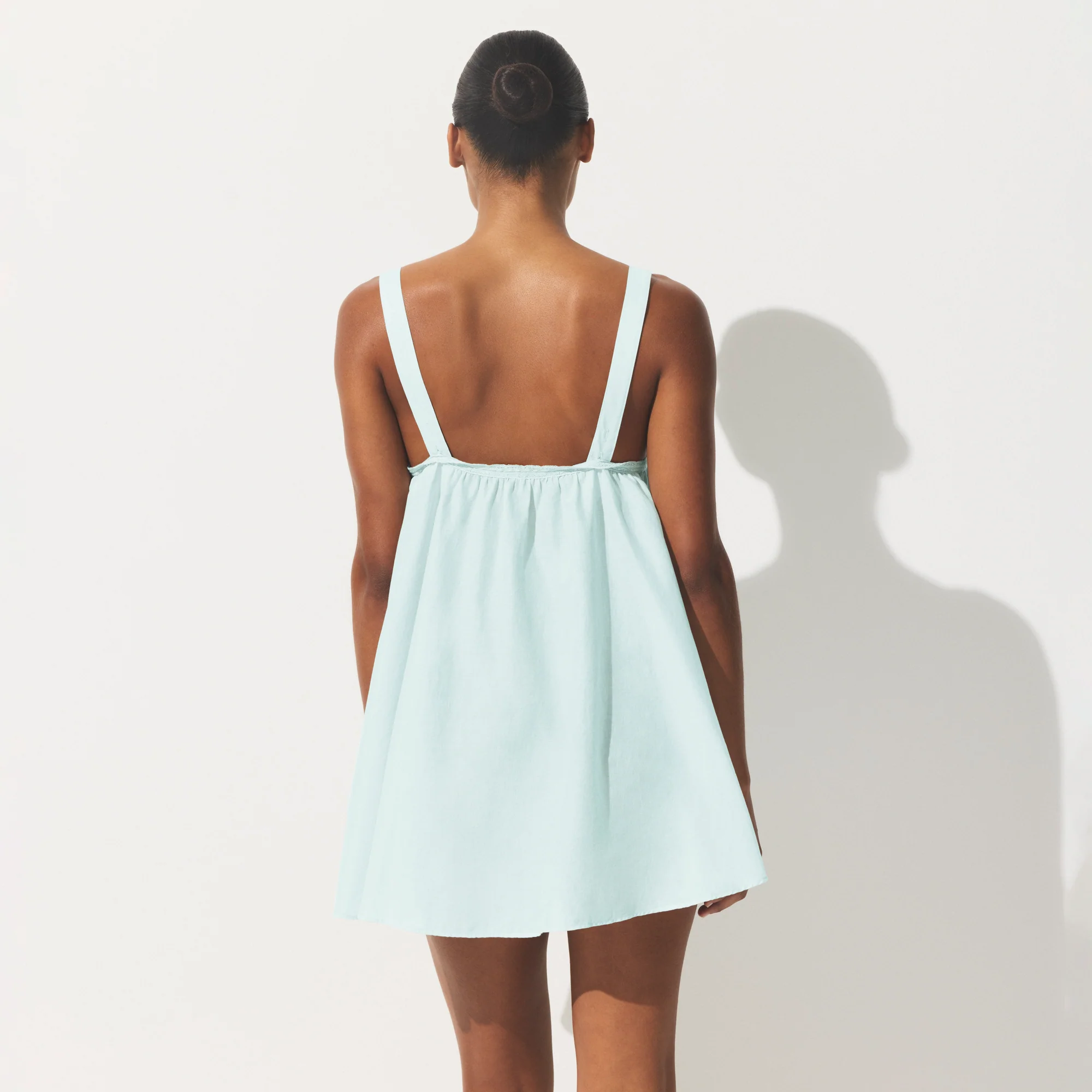 COTTON VOILE MINI DRESS | FROST