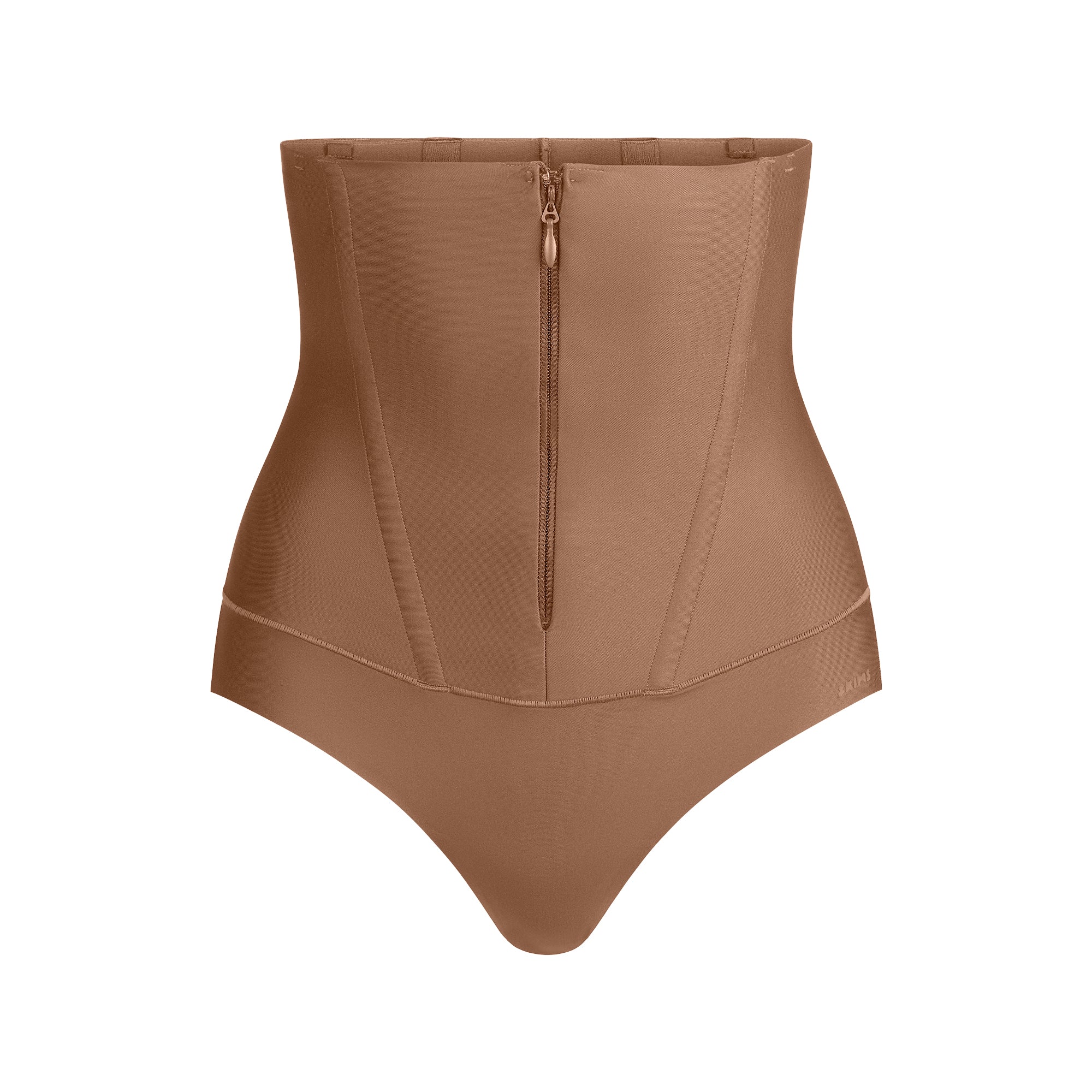 SKIMS BODY CORE SCULPT WAIST CINCHER THONG | CLAY