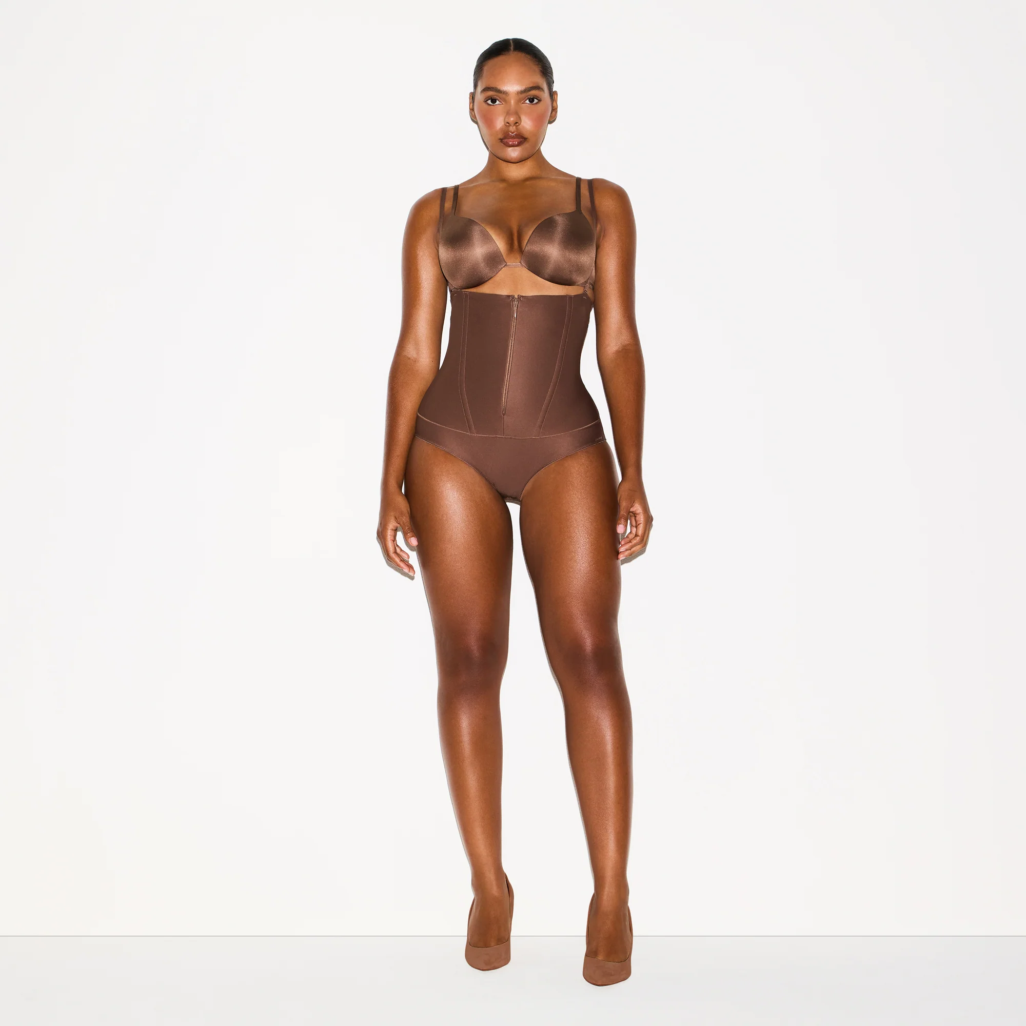 SKIMS BODY CORE SCULPT WAIST CINCHER BUTT LIFTING BRIEF | CLAY