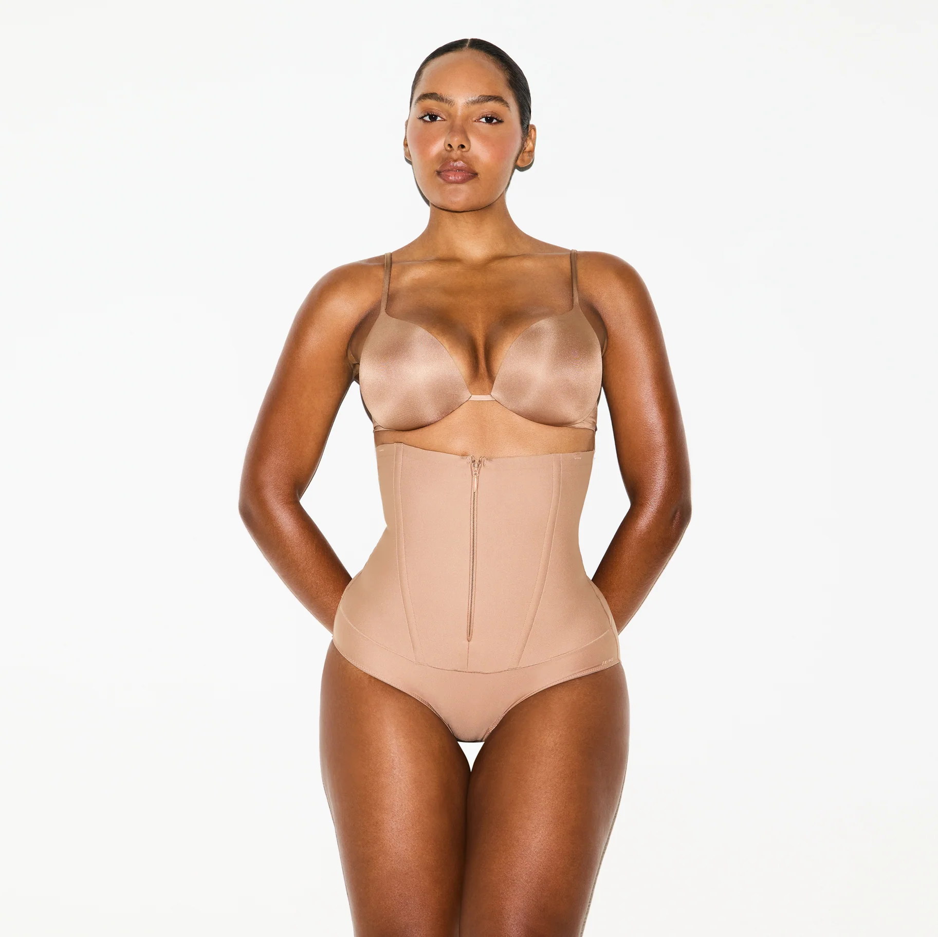 SKIMS BODY CORE SCULPT WAIST CINCHER BUTT LIFTING BRIEF | CLAY