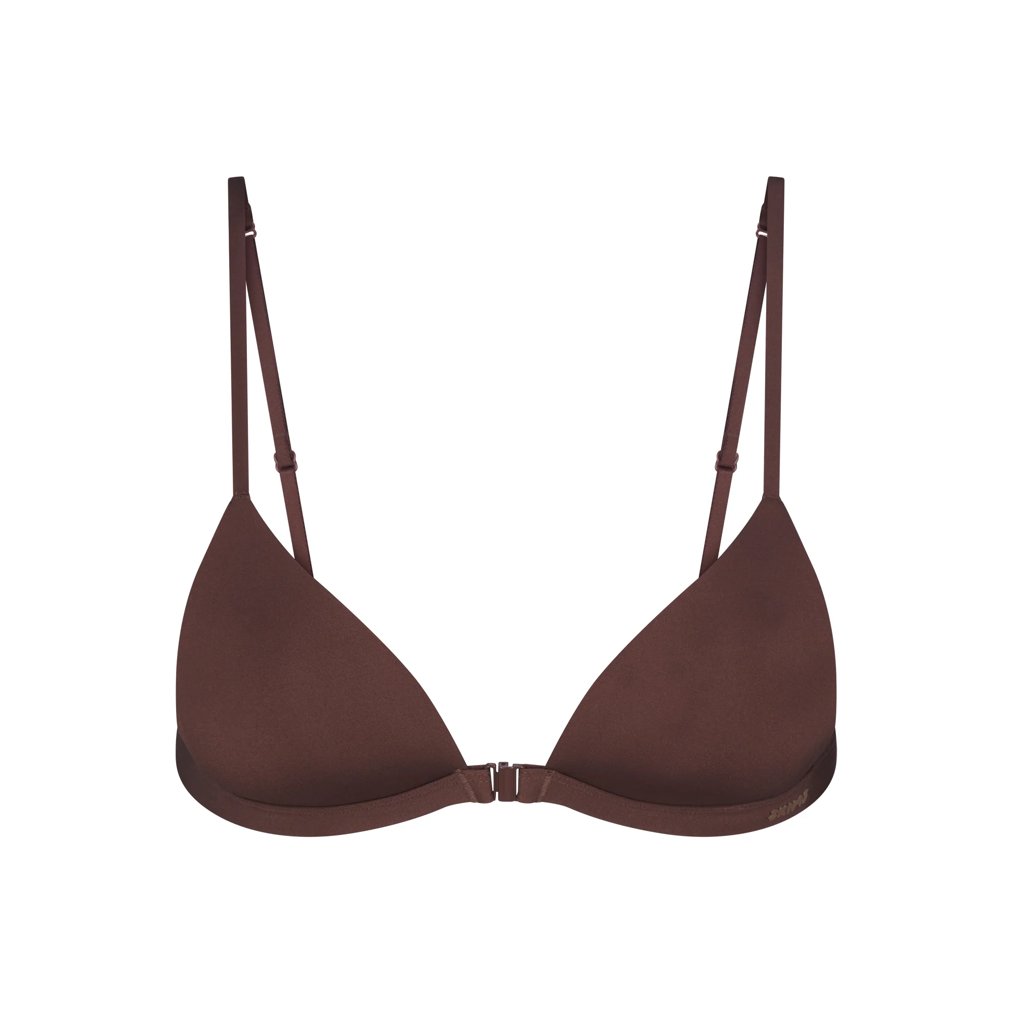 WIRELESS FORM TRIANGLE FRONT CLOSE SUPER PUSH-UP BRA | CLAY