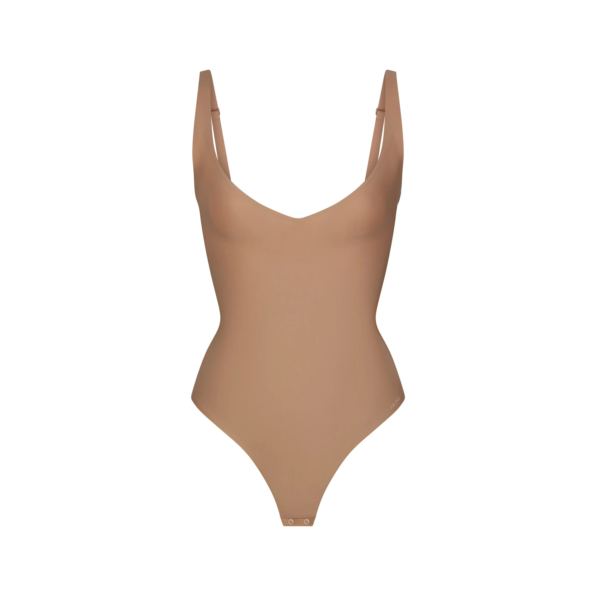 SKIMS BODY CORE SCULPT PLUNGE THONG BODYSUIT | SAND