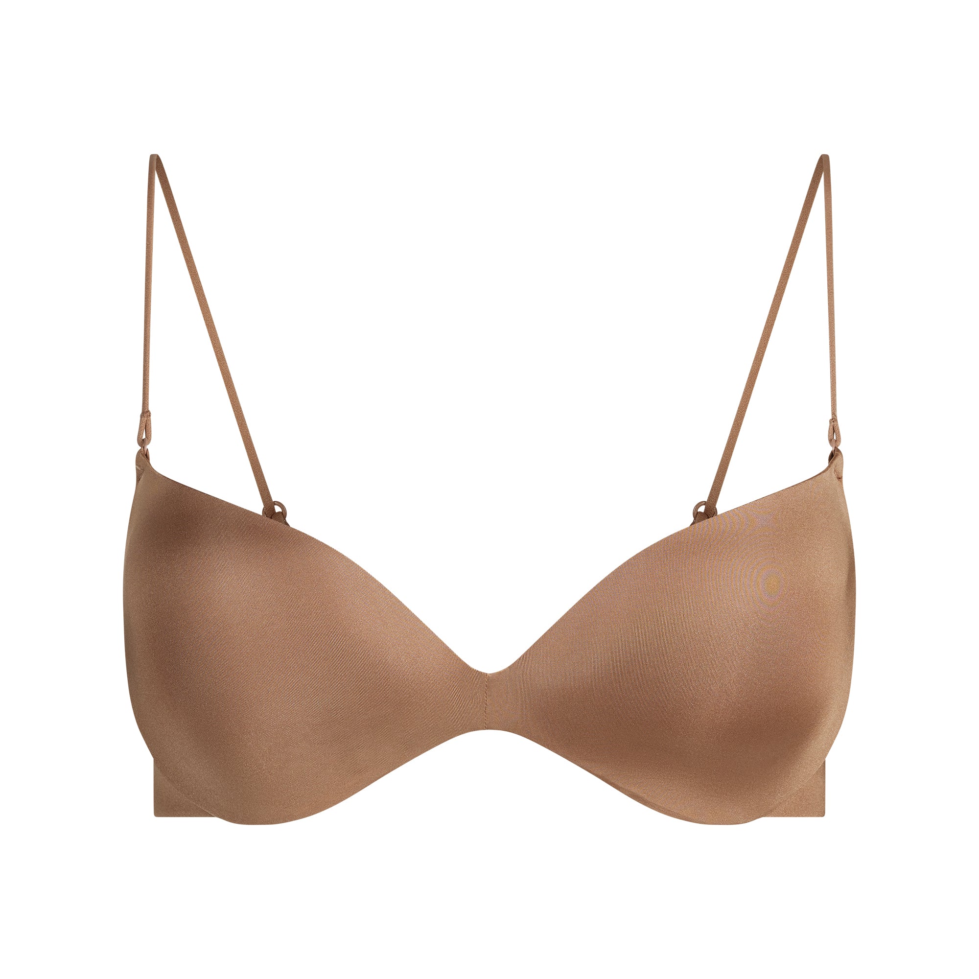 WIRELESS FORM MICRO STRAP PLUNGE BRA | CLAY