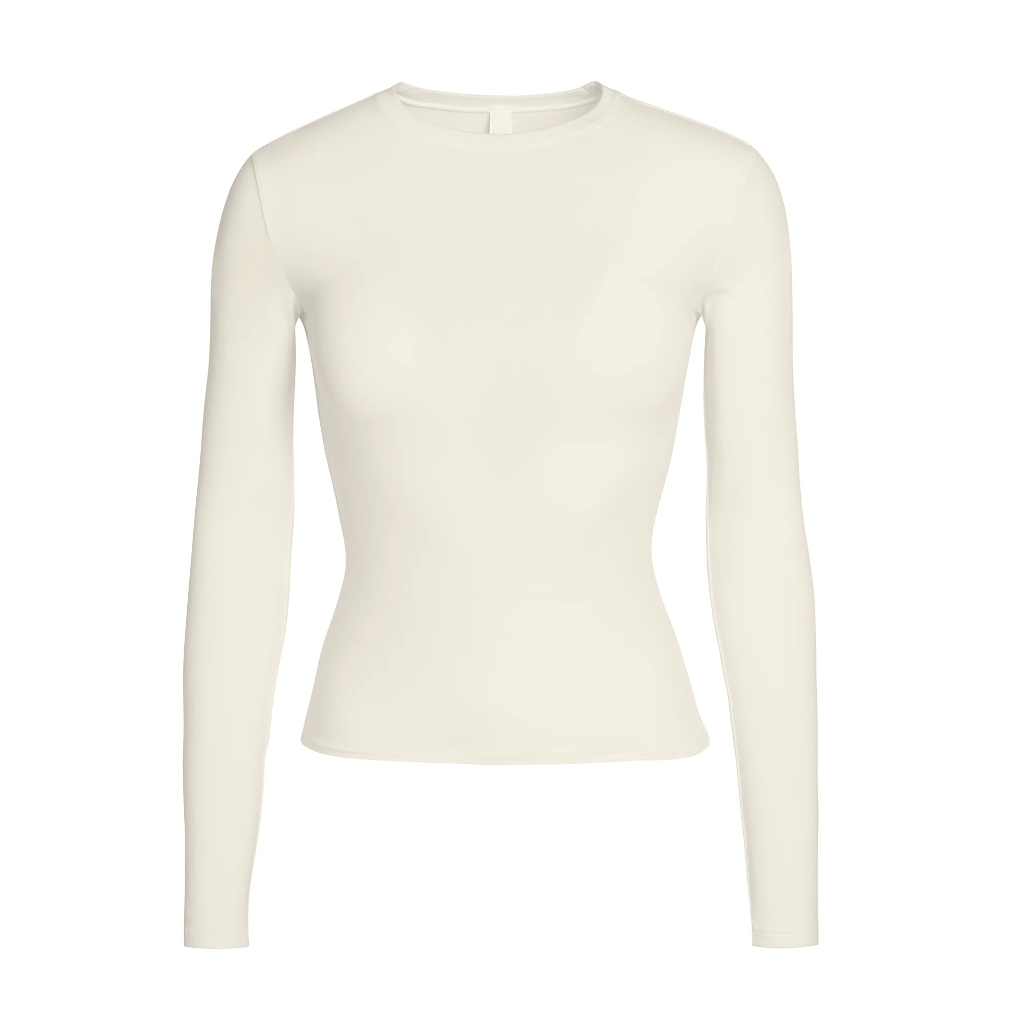 COTTON JERSEY LONG SLEEVE T-SHIRT | BONE