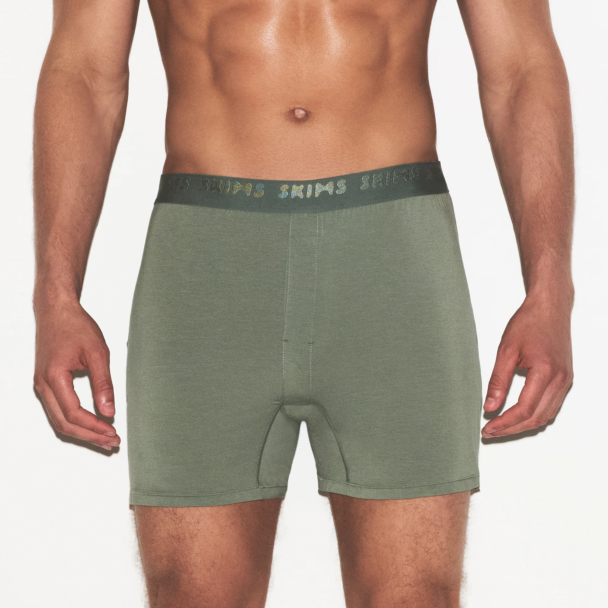 SKIMS STRETCH MENS KNIT BOXER | LAUREL