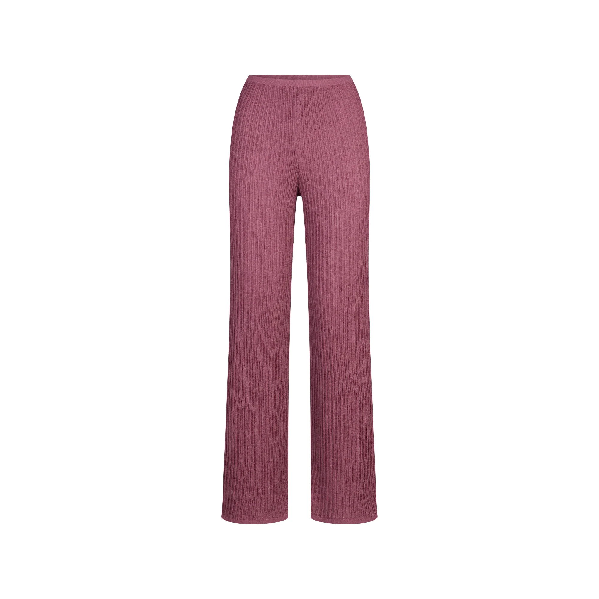 SHEER KNIT STRAIGHT LEG PANT | BEET