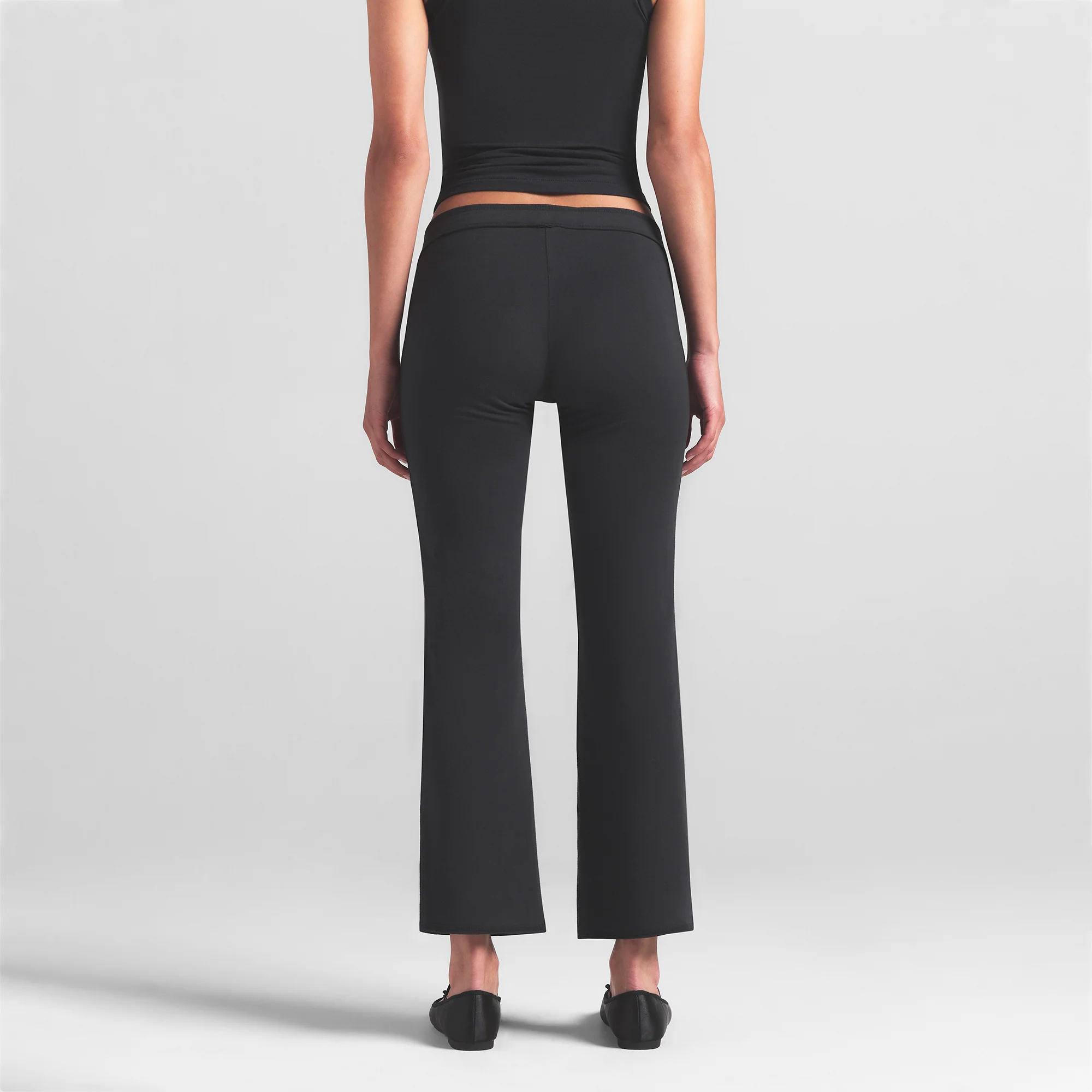 COTTON JERSEY LOW RISE CROP PANT | REDWOOD