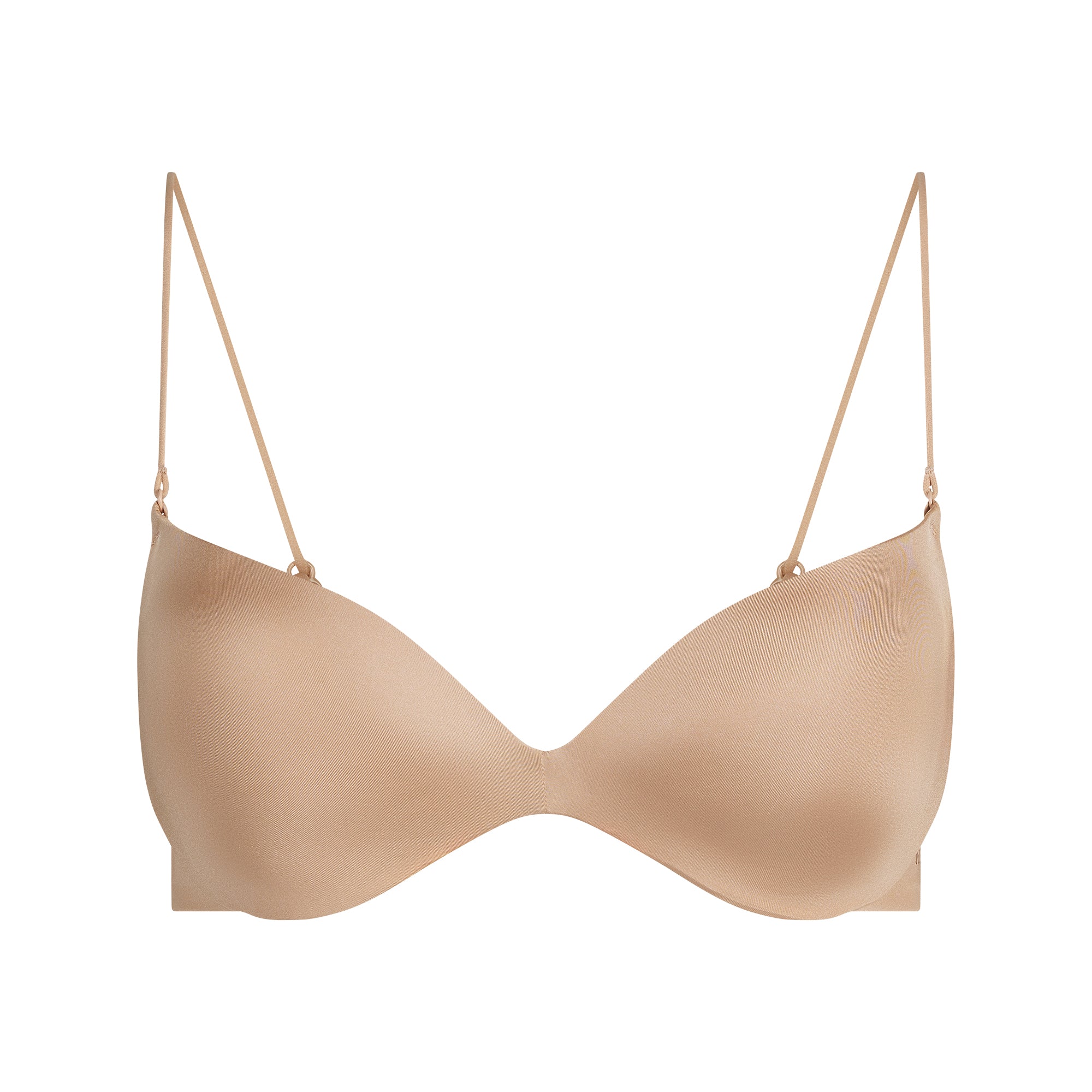 WIRELESS FORM MICRO STRAP PLUNGE BRA | CLAY
