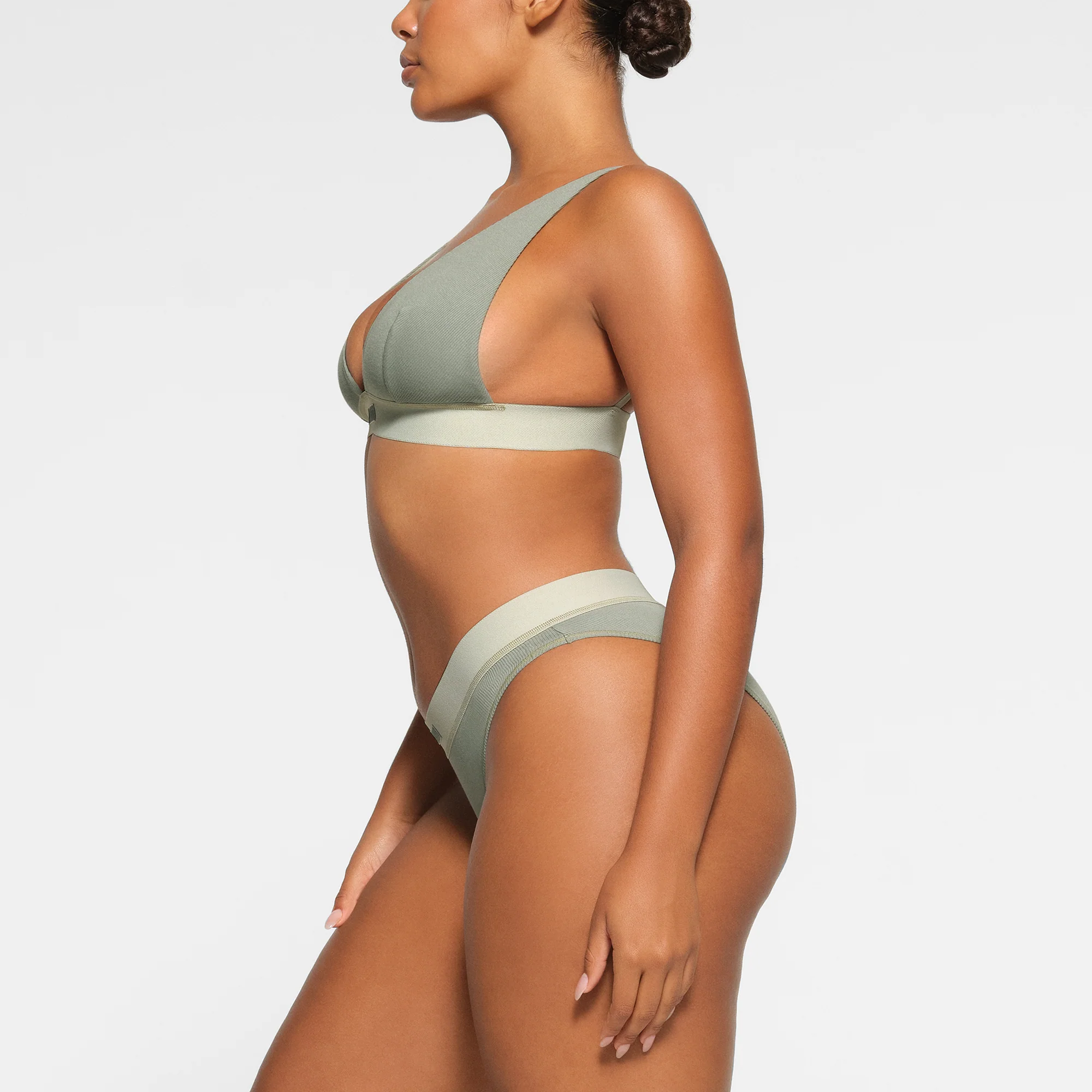 COTTON RIB BRIEF | LIGHT HEATHER GREY