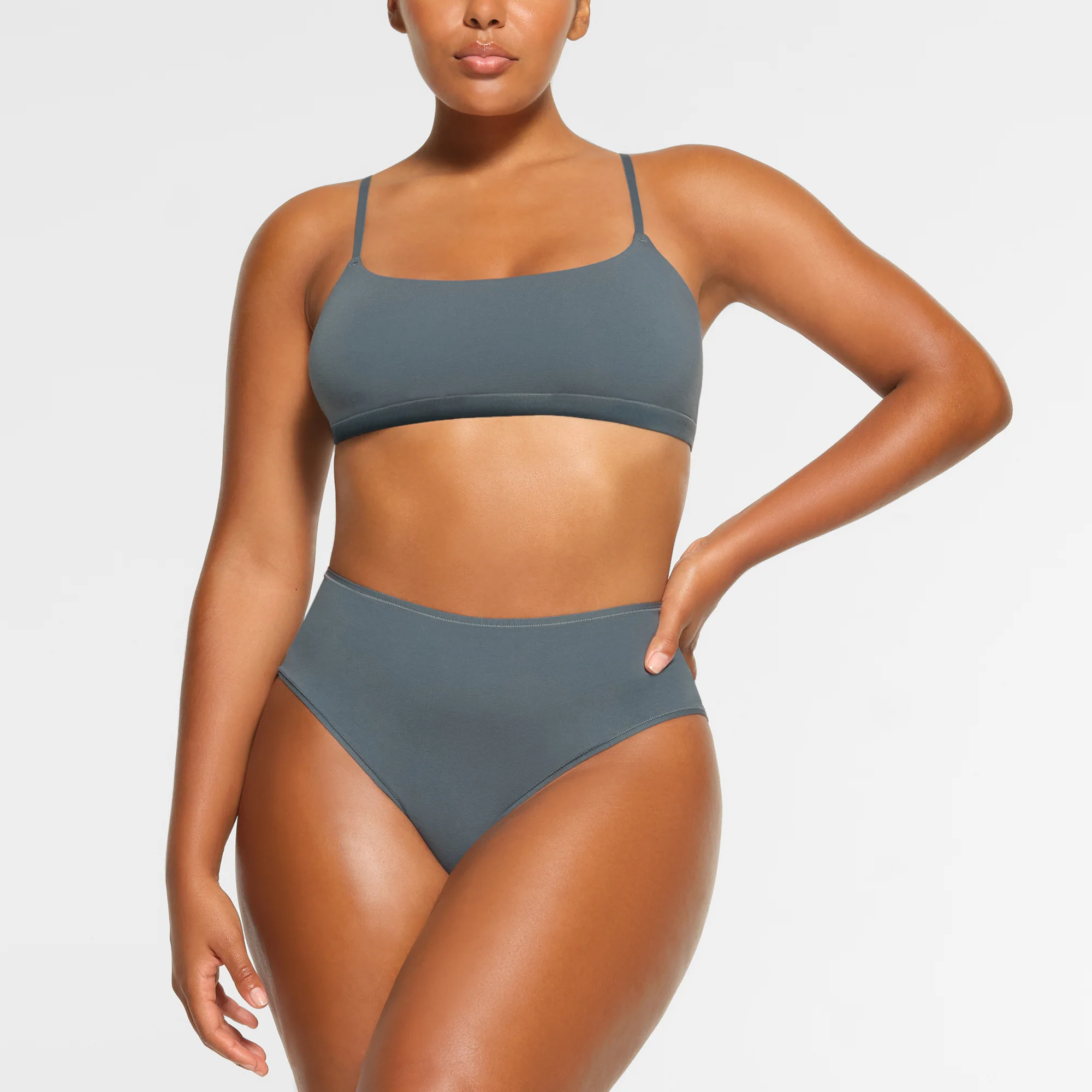 COTTON JERSEY SCOOP BRALETTE | SOOT