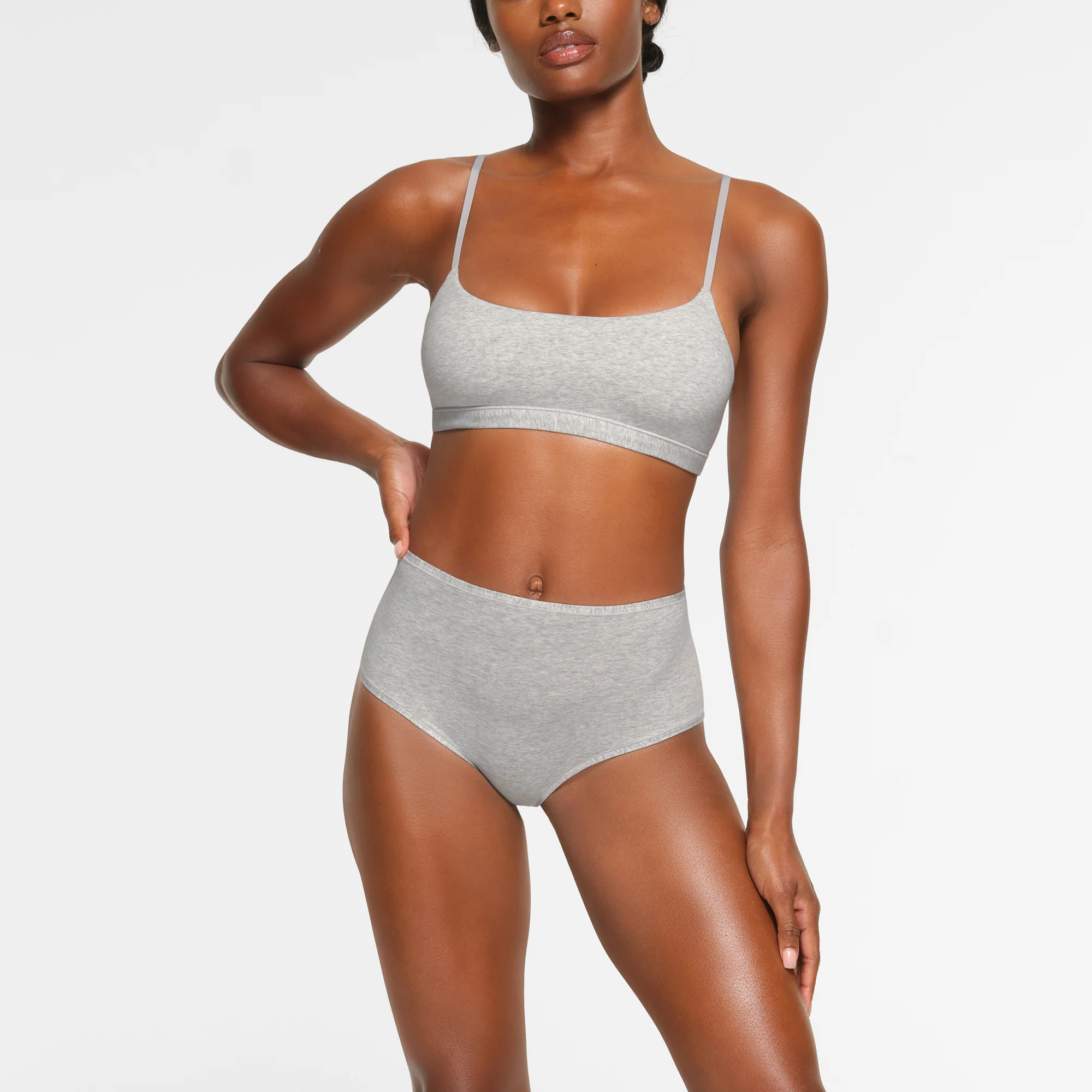 COTTON JERSEY SCOOP BRALETTE | SOOT